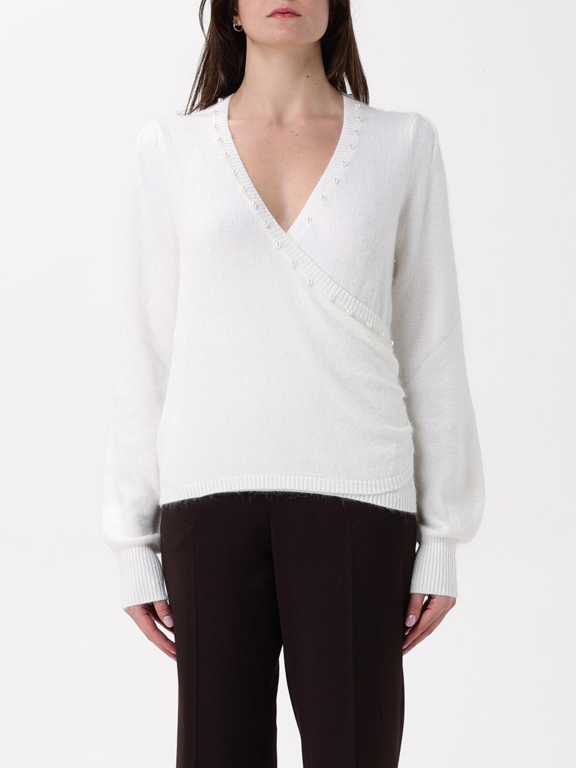 TWINSET MAGLIA: Maglia Twinset in misto lana , Bianco - Img 1