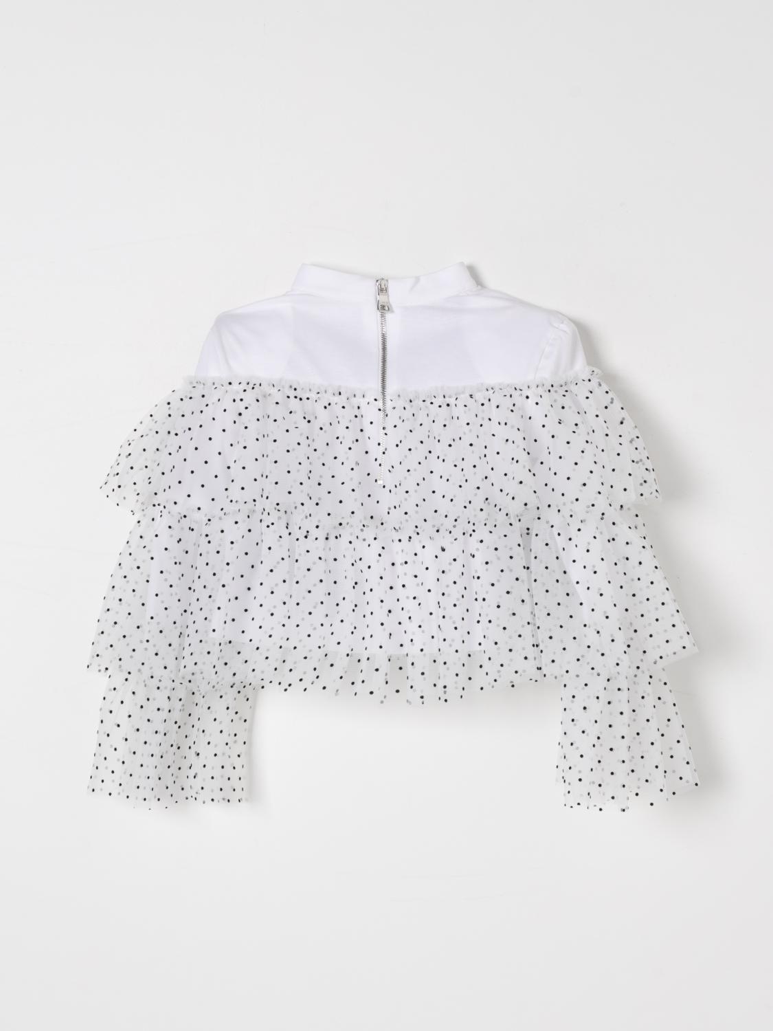 BALMAIN TOP: Top Balmain in tulle a pois , Bianco - Img 2