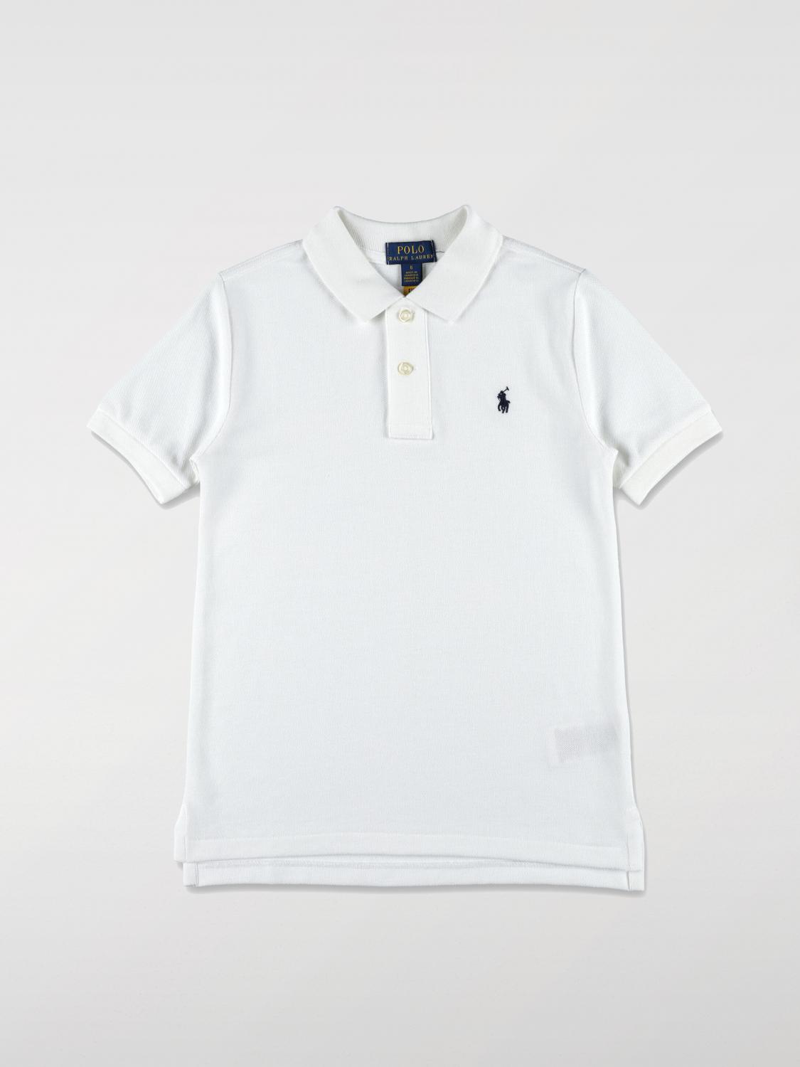 POLO RALPH LAUREN POLO SHIRT: T-shirt kids Polo Ralph Lauren, White - Img 1