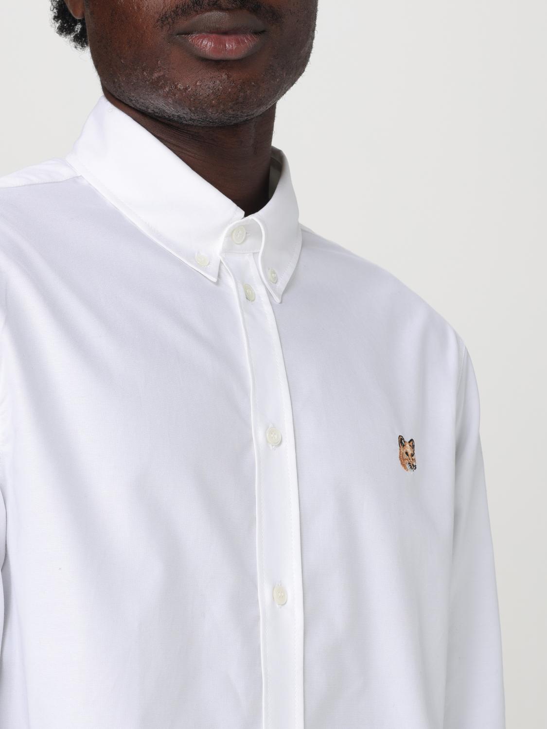 MAISON KITSUNÉ CAMISA: Camisa hombre Maison KitsunÉ, Blanco - Img 4