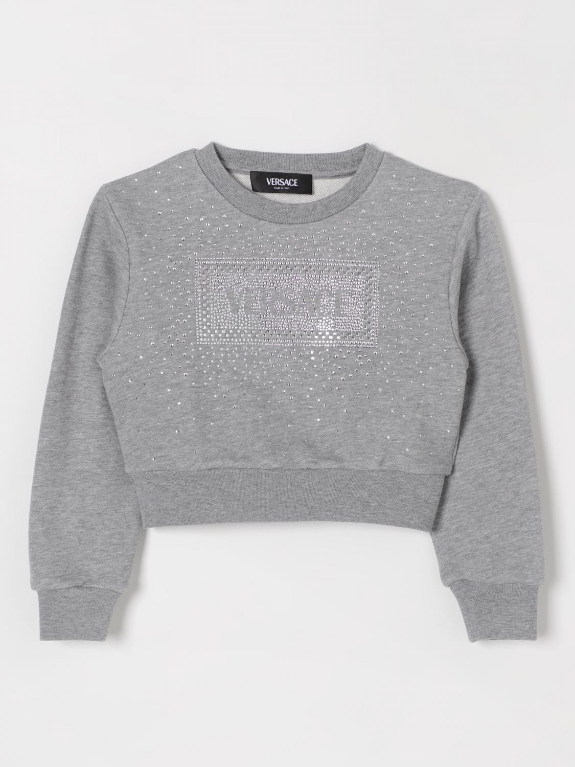 VERSACE SWEATER: Sweater kids Versace, Grey - Img 1