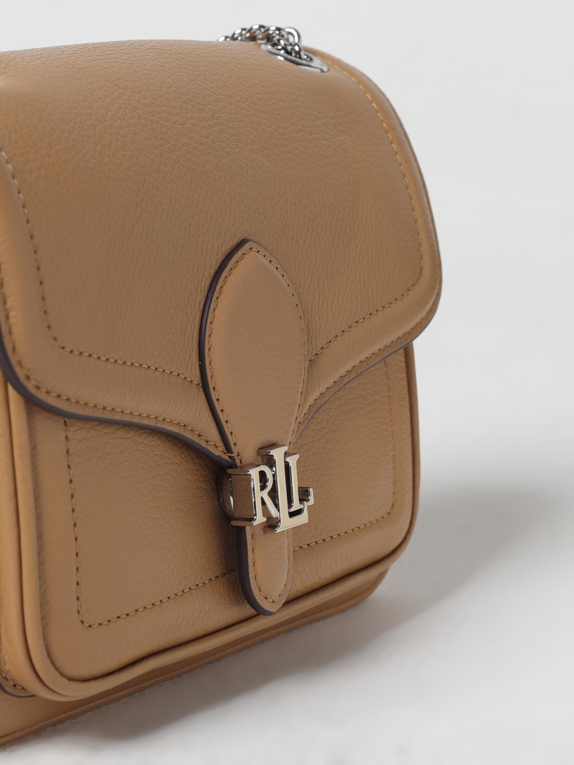 POLO RALPH LAUREN MINI BAG: Shoulder bag woman Polo Ralph Lauren, Camel - Img 3