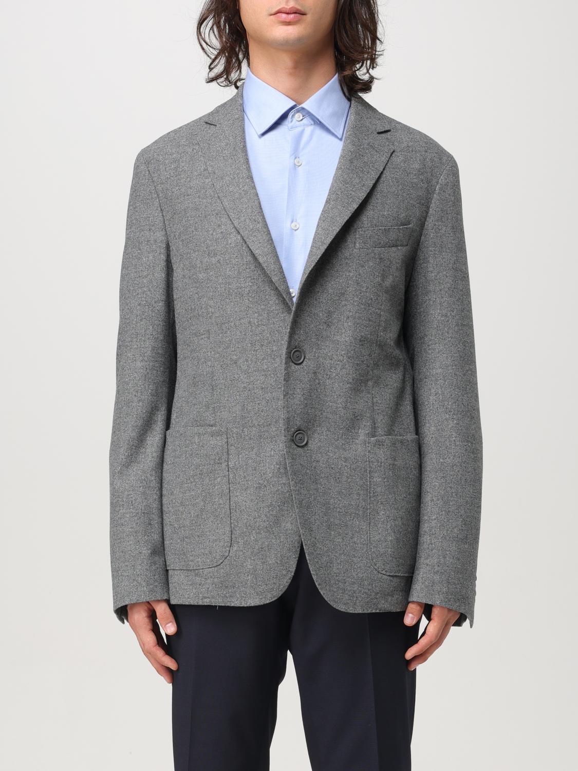 BOSS BLAZER: Blazer a monopetto Boss, Grigio - Img 1