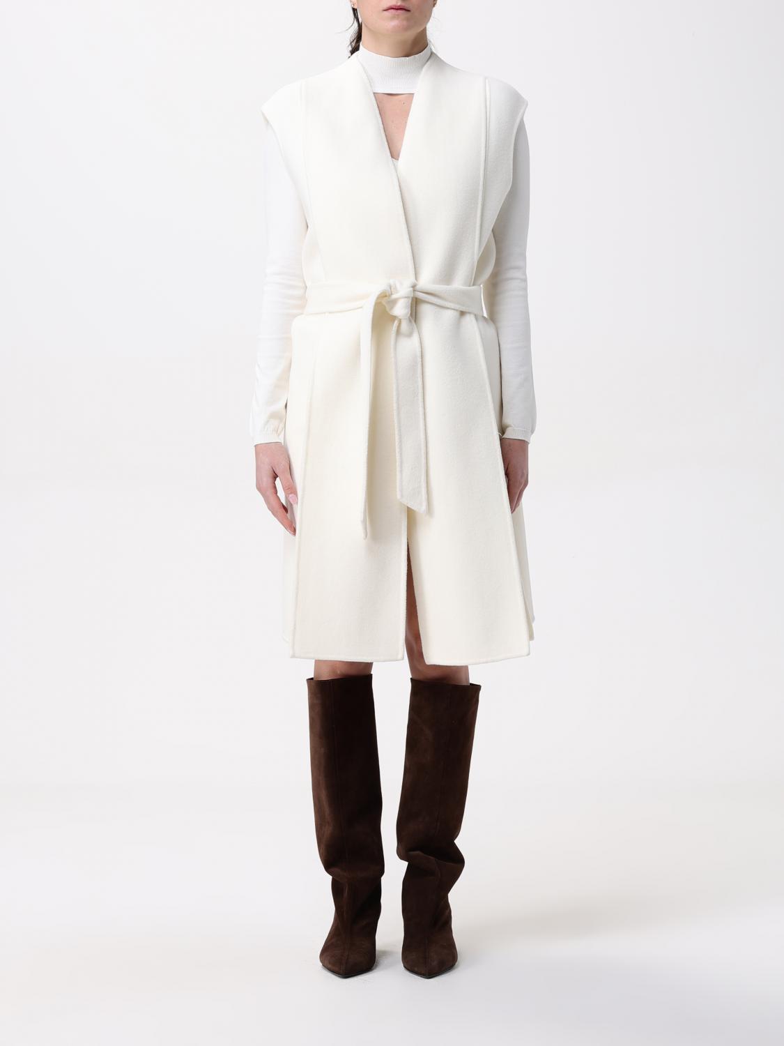 SIMONA CORSELLINI WAISTCOAT: Coat woman Simona Corsellini, White - Img 1