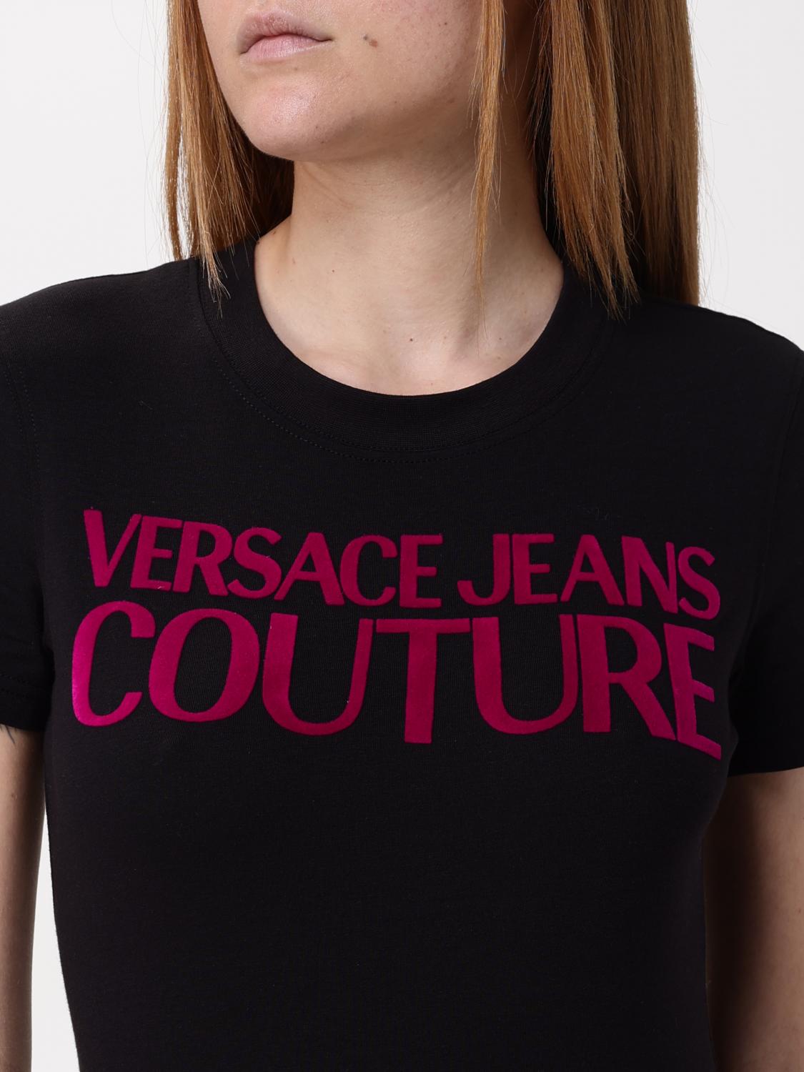 VERSACE JEANS COUTURE T-SHIRT: T-shirt woman Versace Jeans Couture, Black - Img 4