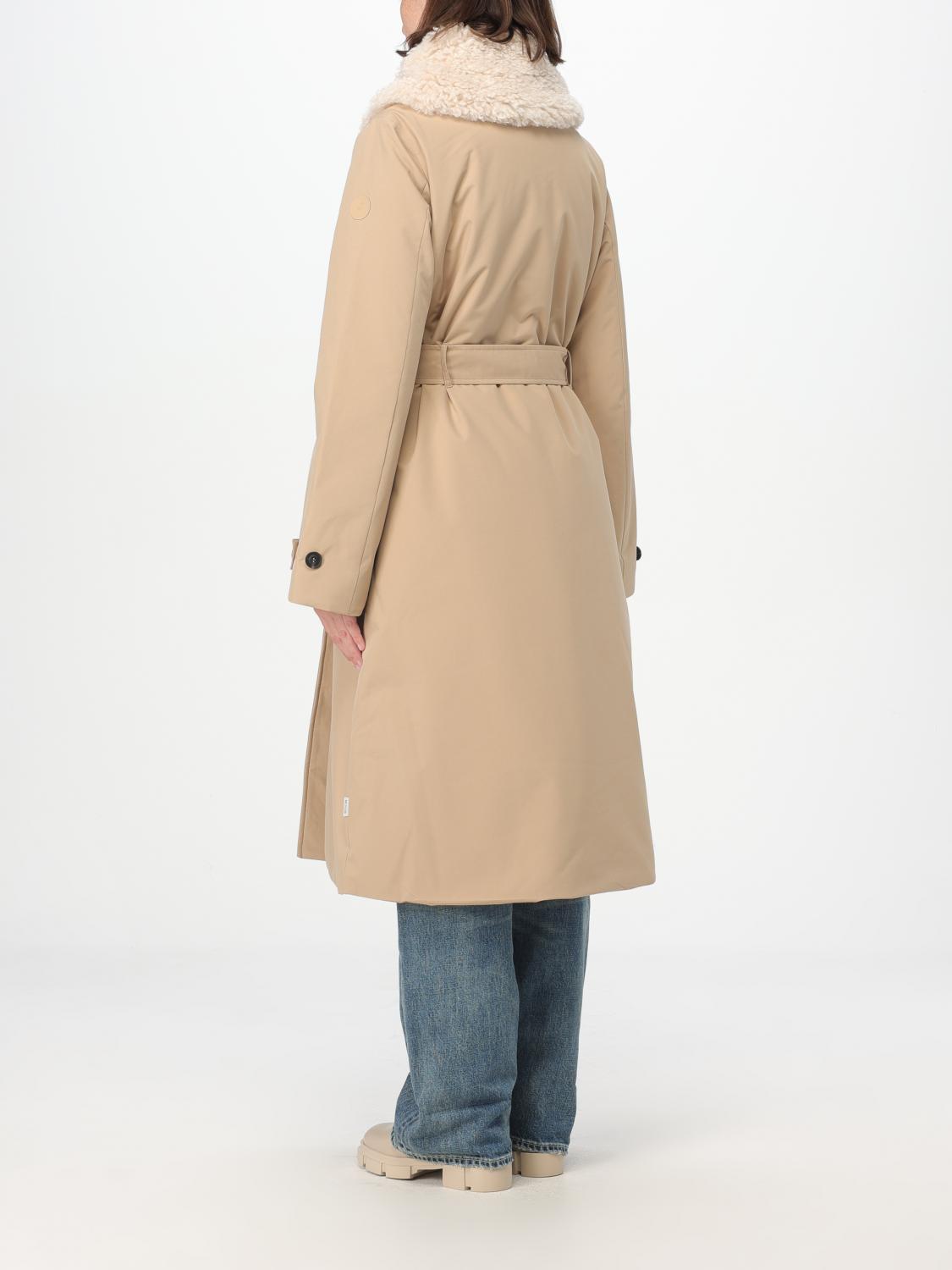 SAVE THE DUCK TRENCH: Trench Save The Duck in cotone e shearling , Beige - Img 2