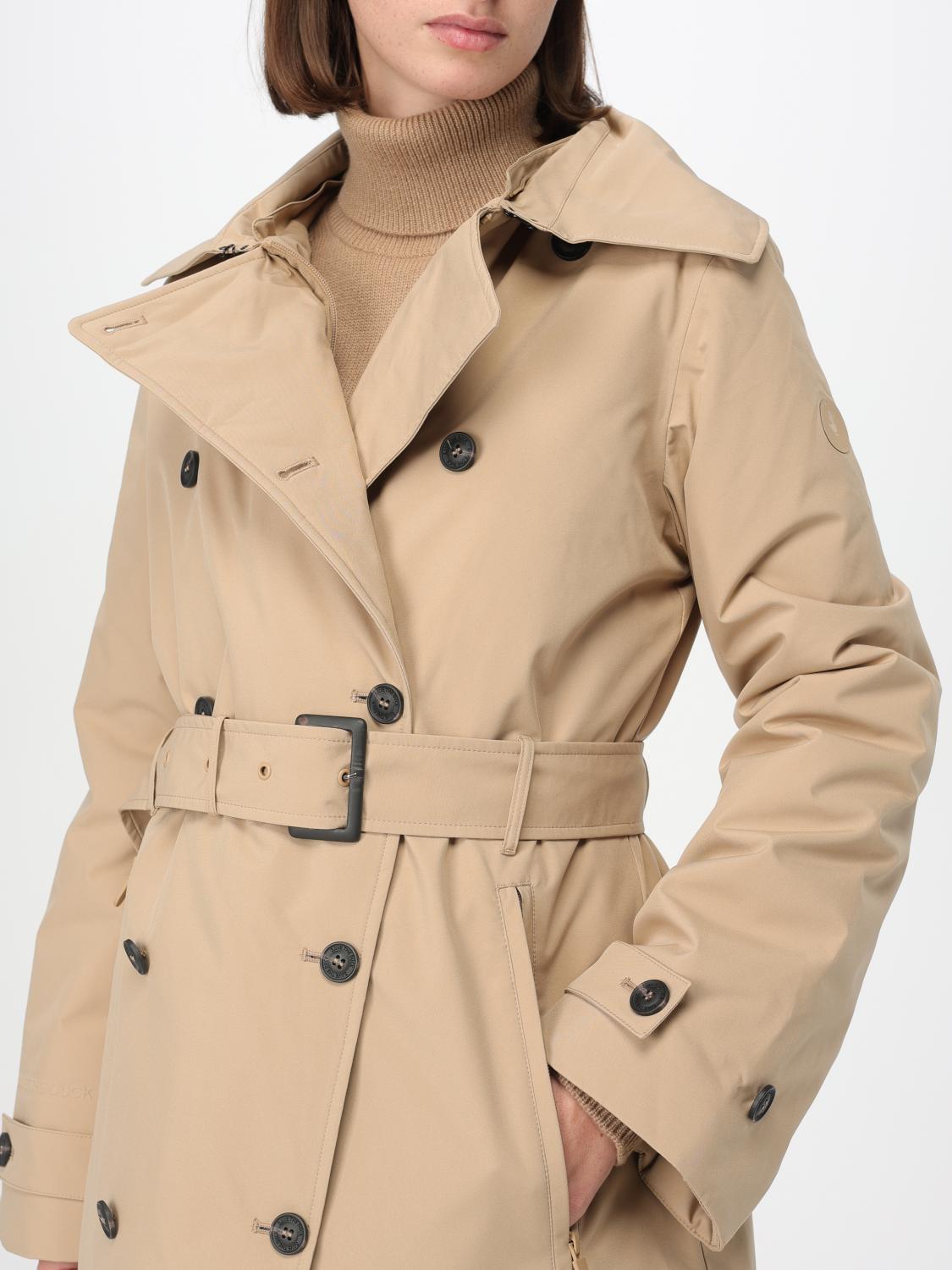 SAVE THE DUCK TRENCH: Trench Save The Duck in cotone e shearling , Beige - Img 4