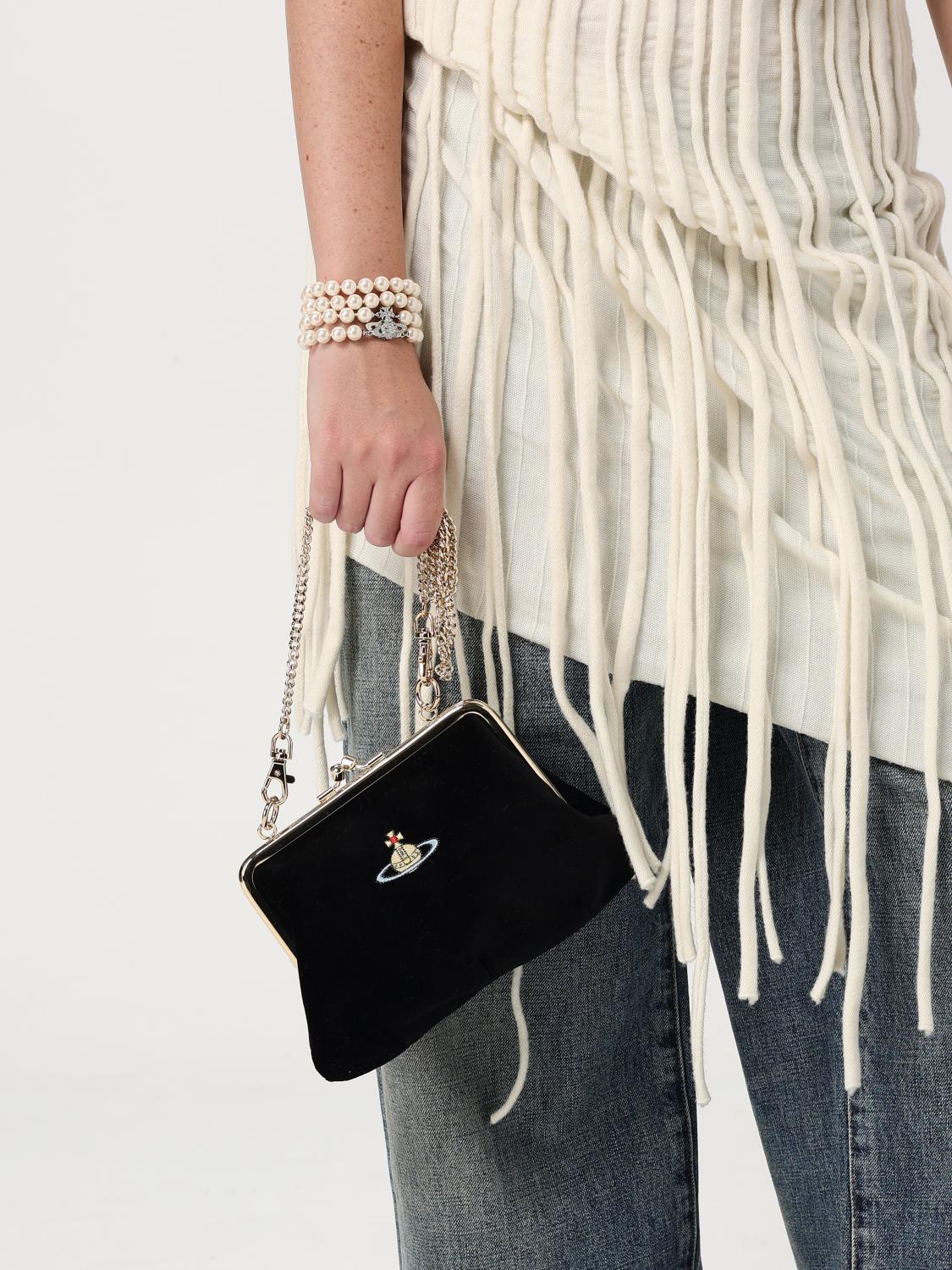 美品 Vivienne Westwood / Vivienne Westwood Yasmine Handbag in Crocodile Embossed Leather