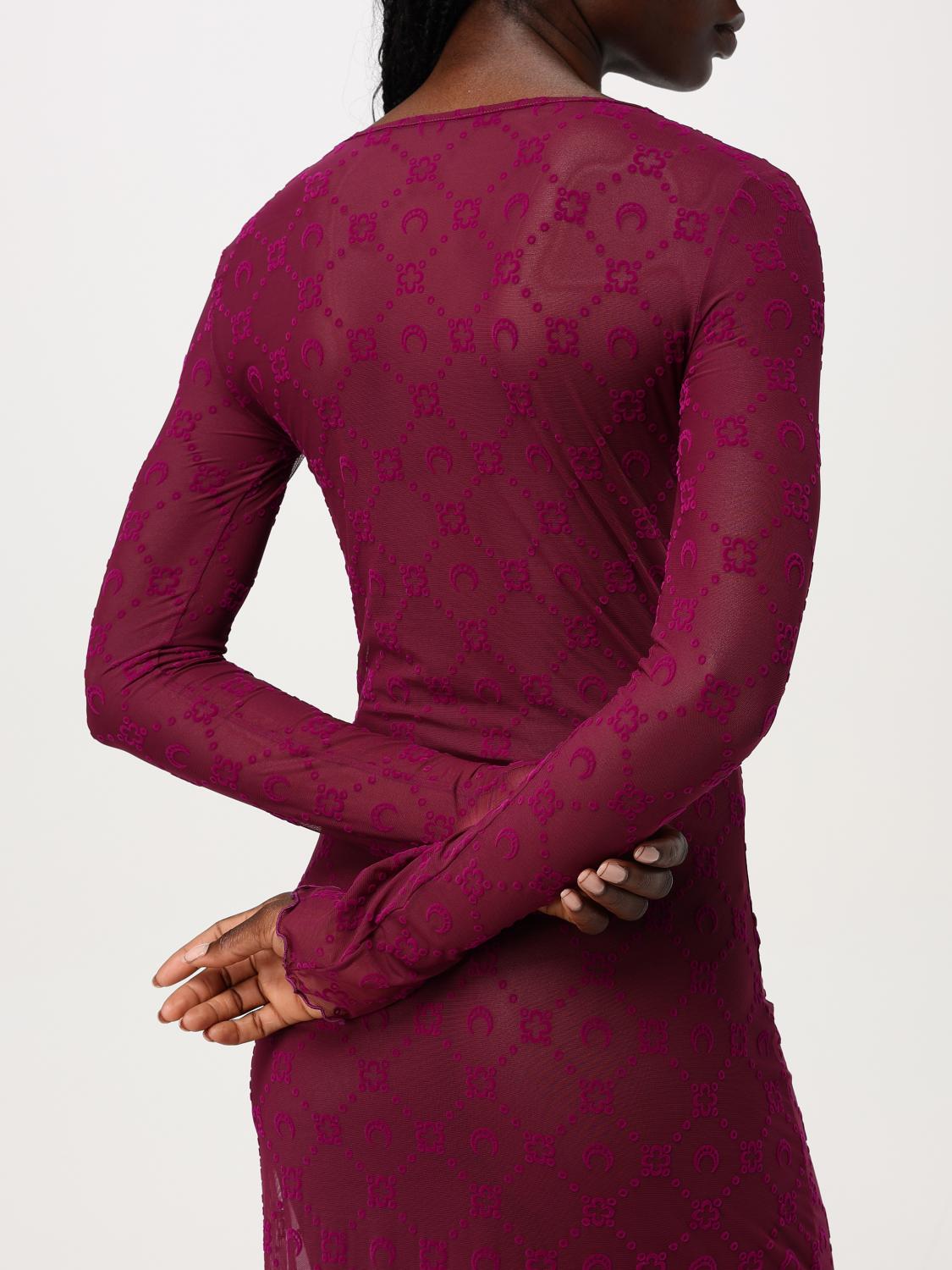 marine serre red dress MARINE SERRE | Red Printed Jersey Wet Nuisette LONG DRESS | Women