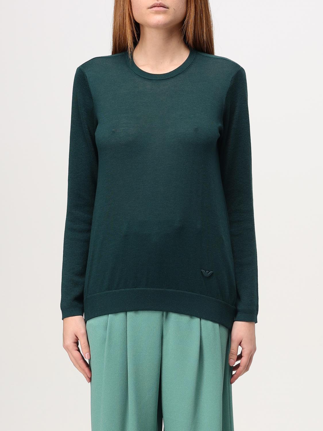 EMPORIO ARMANI SWEATER: Sweater woman Emporio Armani, Green - Img 1