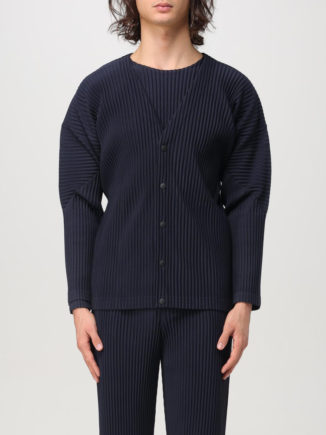 HOMME PLISSE' ISSEY MIYAKE CARDIGAN: Cardigan Homme Plisse' Issey Miyake in tessuto elasticizzato , Blue - Img 1