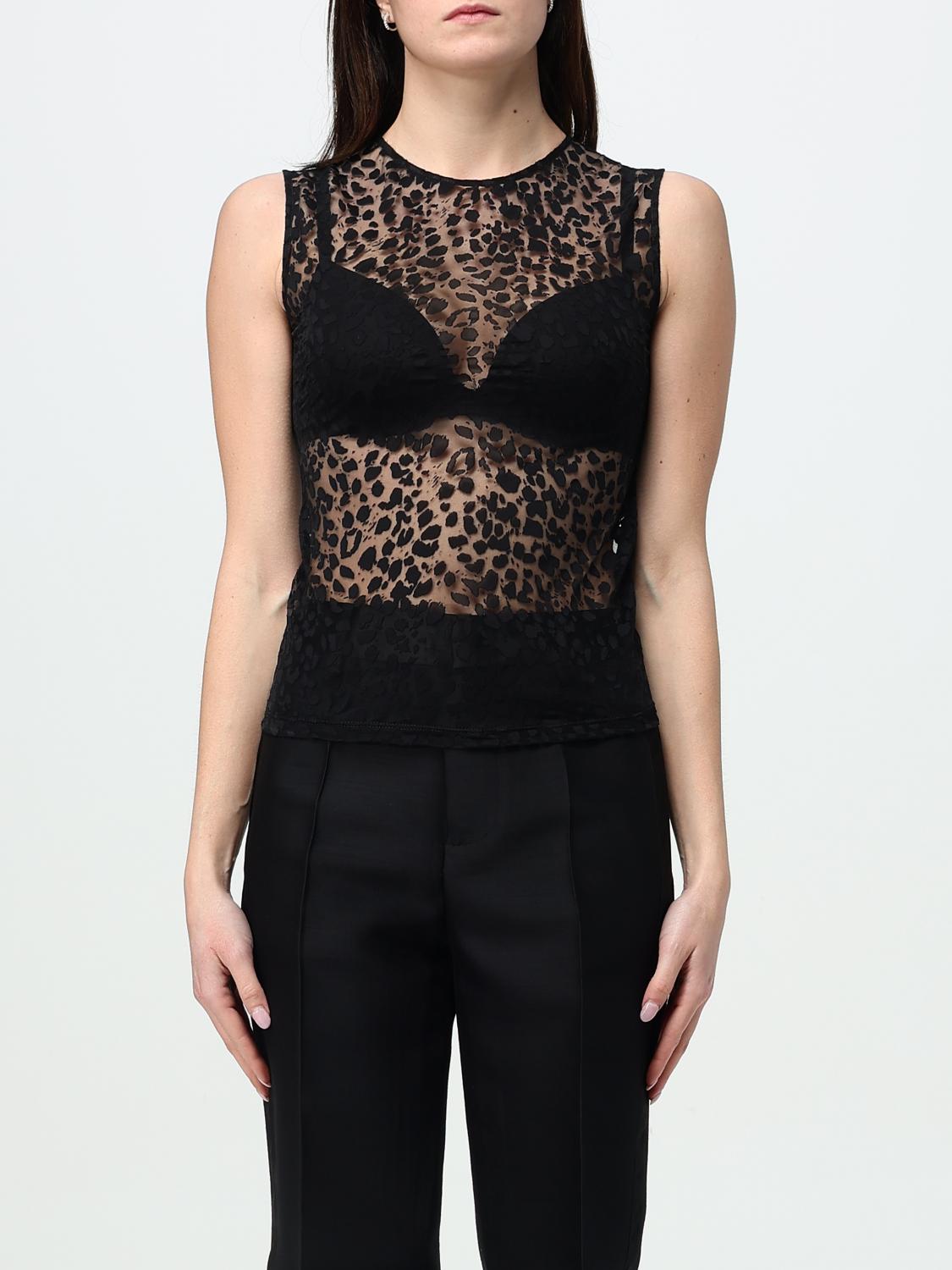 ALEXANDER MCQUEEN TOP: Alexander McQueen animal-print top, Black - Img 1