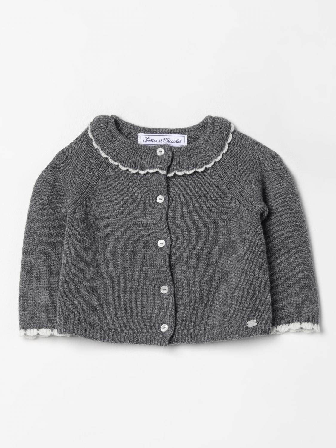 TARTINE ET CHOCOLAT SWEATER: Sweater kids Tartine Et Chocolat, Grey - Img 1