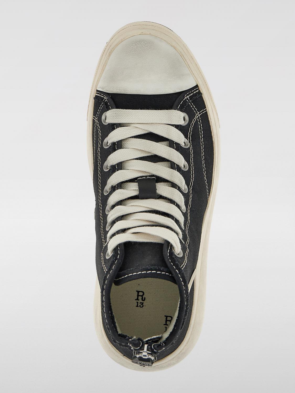 R13 SNEAKERS: Sneakers R13 in canvas, Nero - Img 4