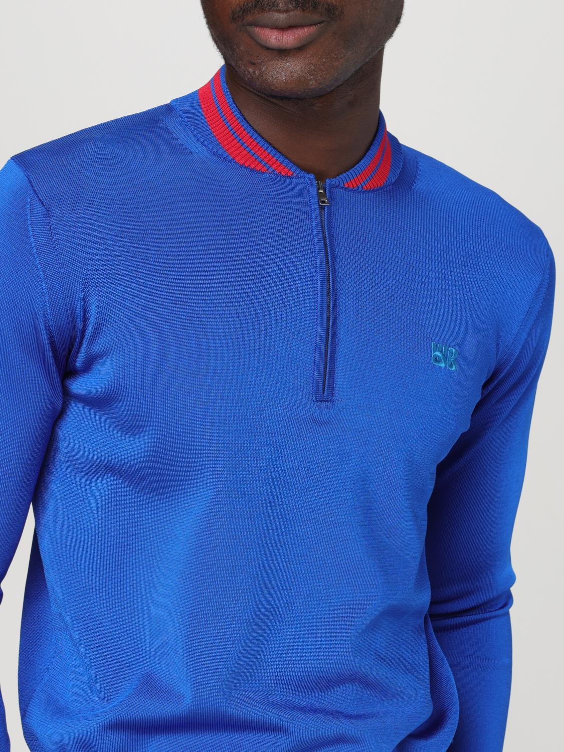 WALES BONNER POLO SHIRT: Cardigan men Wales Bonner, Blue - Img 3