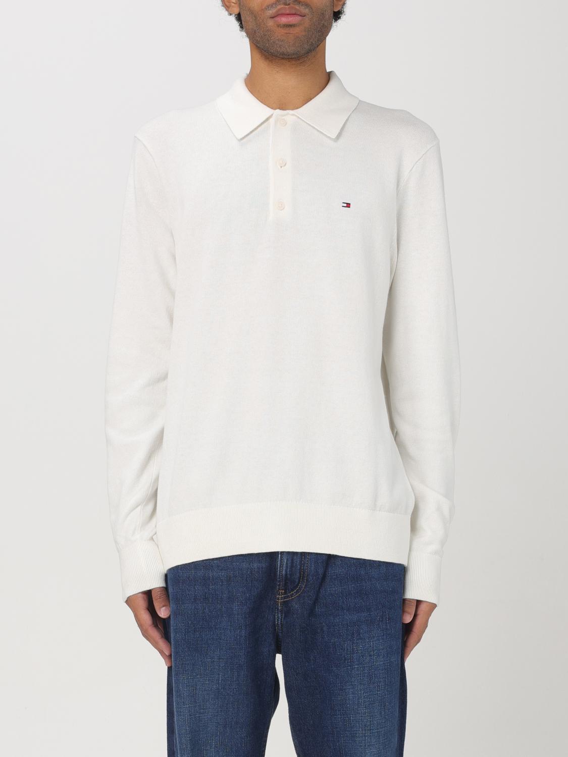 TOMMY HILFIGER POLO SHIRT: Tommy Hilfiger organic cotton and cashmere polo shirt, Beige - Img 1