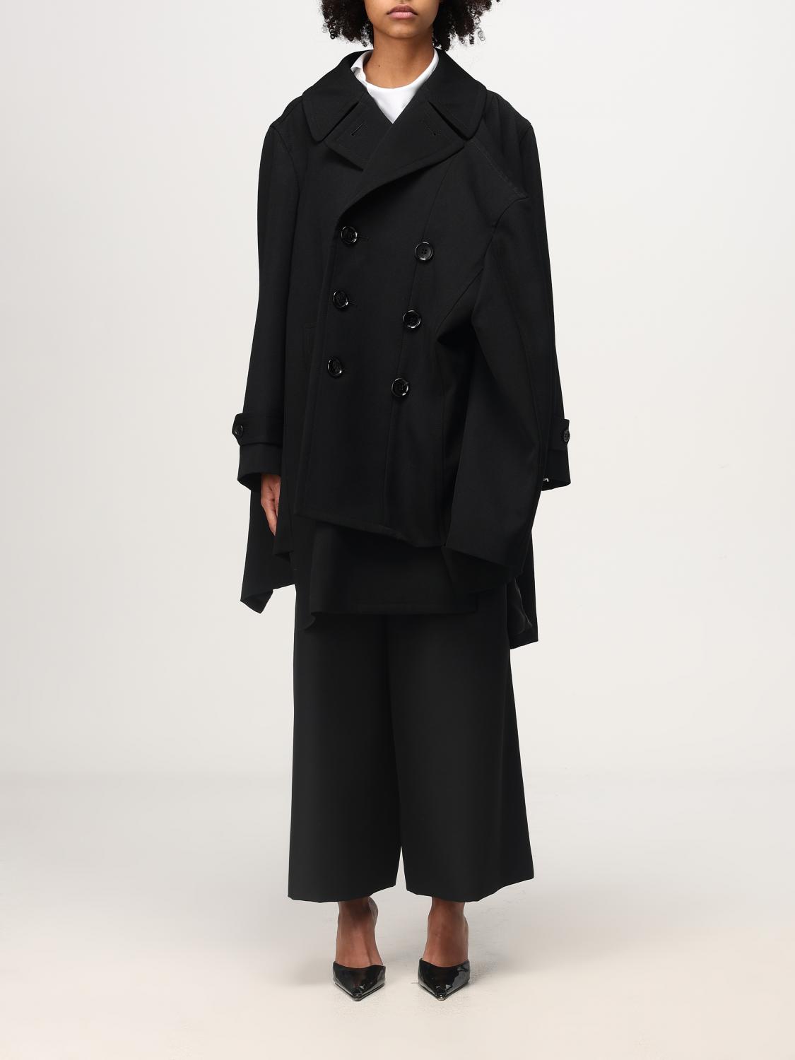 COMME DES GARCONS 코트: 코트 여성 Comme Des Garcons, 블랙 - Img 1