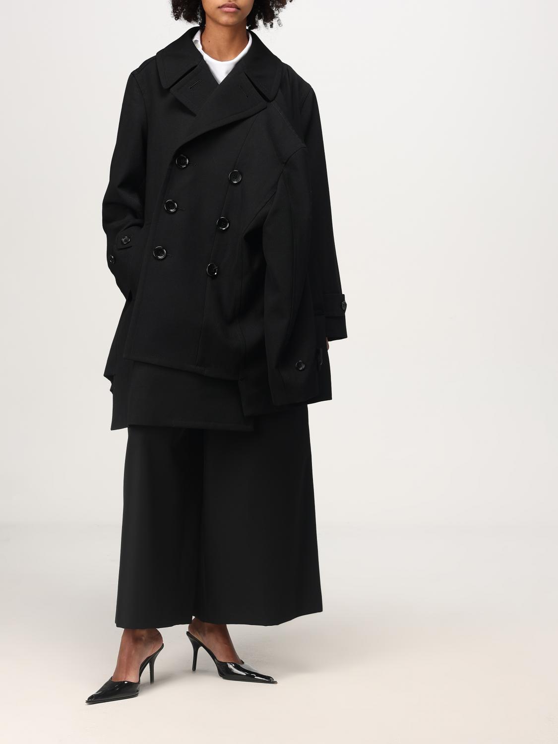 COMME DES GARCONS 코트: 코트 여성 Comme Des Garcons, 블랙 - Img 2