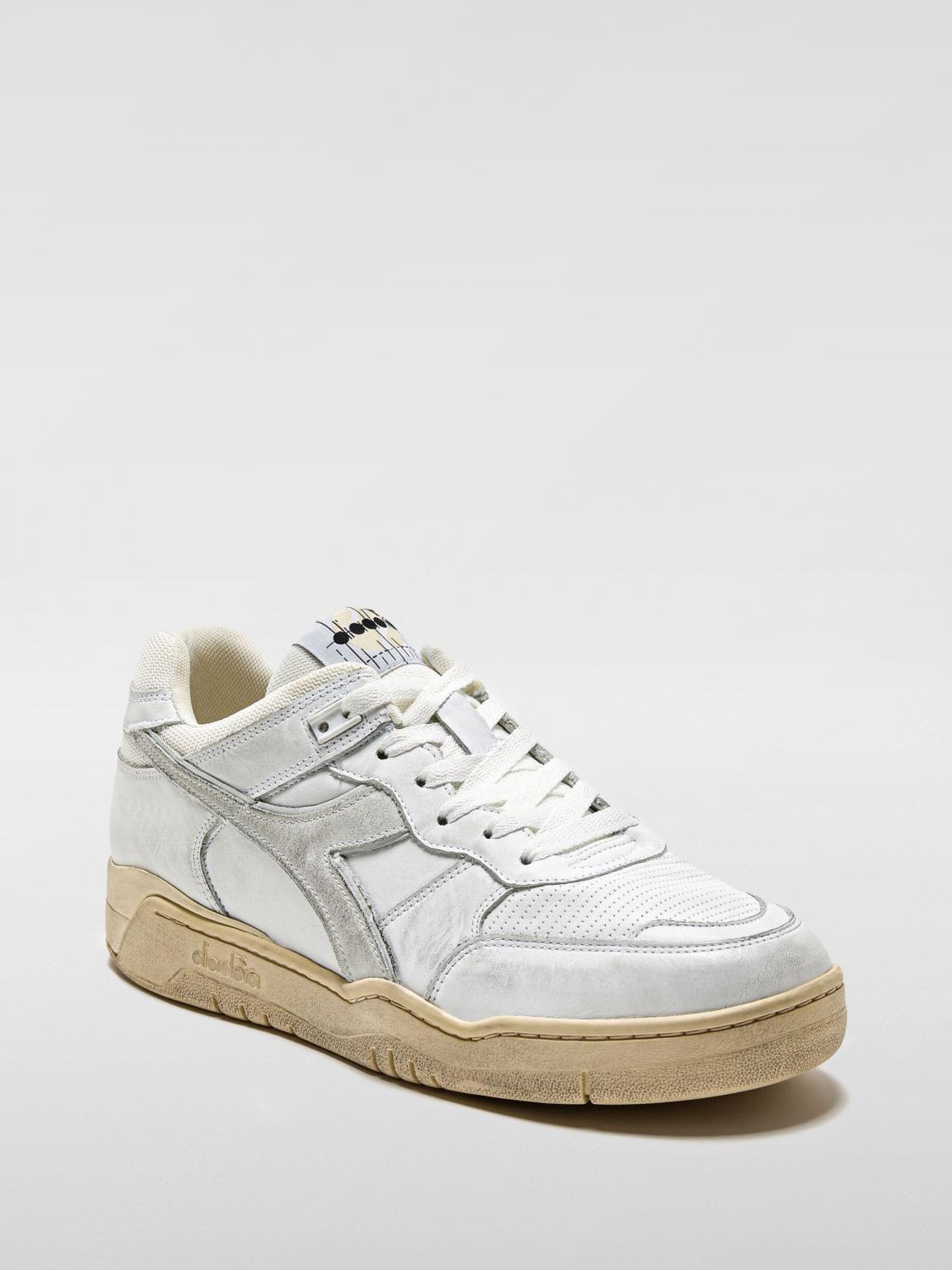 DIADORA HERITAGE SNEAKERS: Sneakers B.560 Used Diadora Heritage in pelle Pieno Fiore , Grigio - Img 2