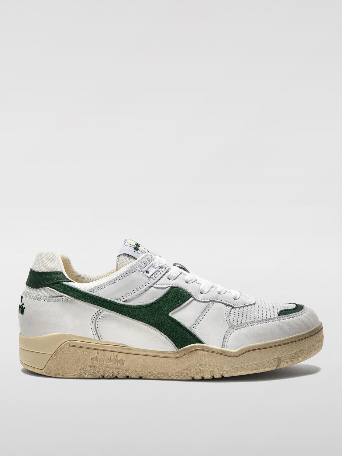 DIADORA HERITAGE SNEAKERS: Sneakers B.560 Used Diadora Heritage in pelle Pieno Fiore , Bianco - Img 1