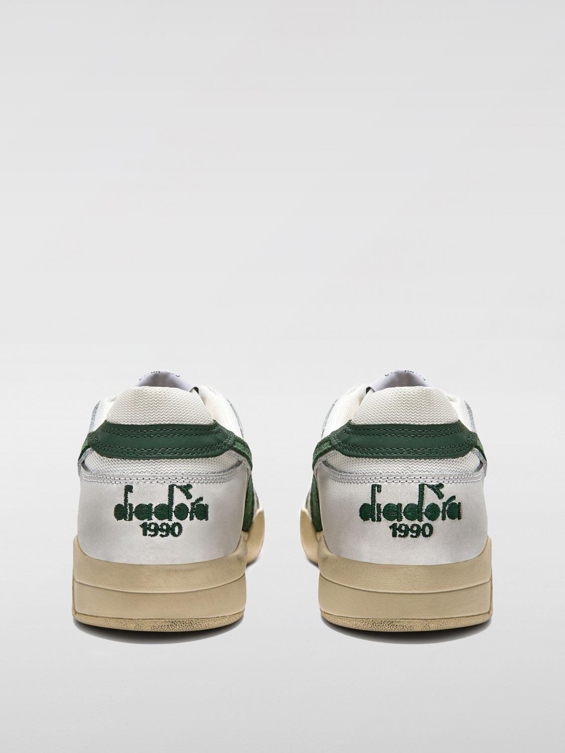 DIADORA HERITAGE SNEAKERS: Sneakers B.560 Used Diadora Heritage in pelle Pieno Fiore , Bianco - Img 3