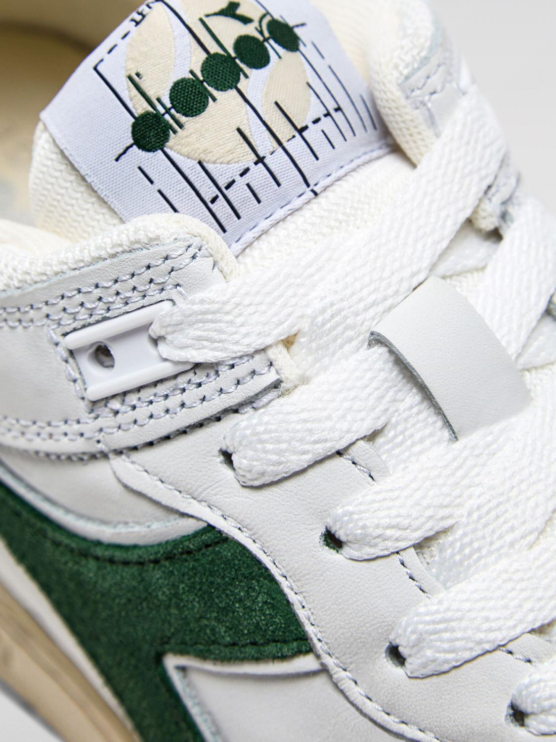 DIADORA HERITAGE SNEAKERS: Sneakers B.560 Used Diadora Heritage in pelle Pieno Fiore , Bianco - Img 4