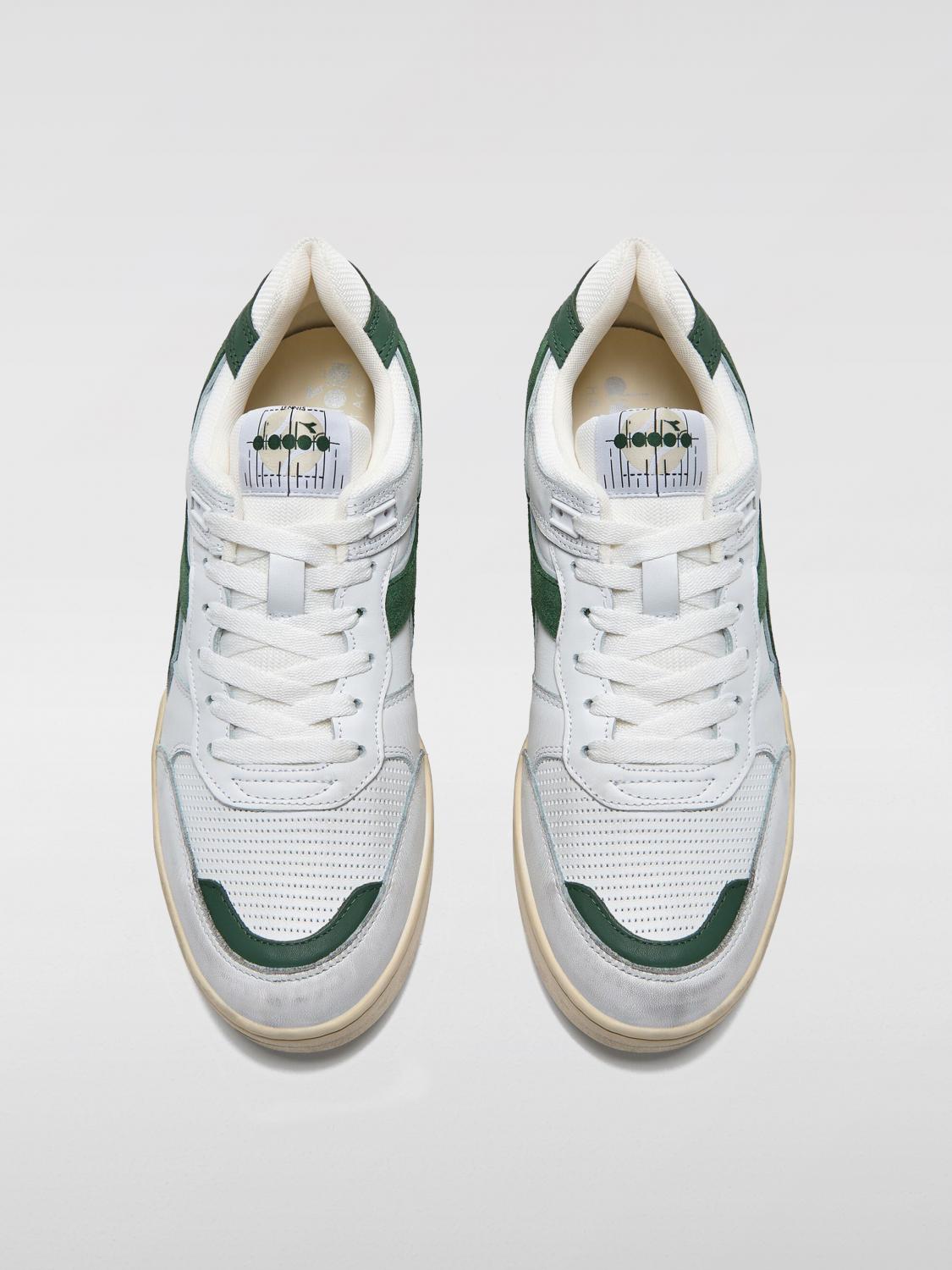 DIADORA HERITAGE SNEAKERS: Sneakers B.560 Used Diadora Heritage in pelle Pieno Fiore , Bianco - Img 5