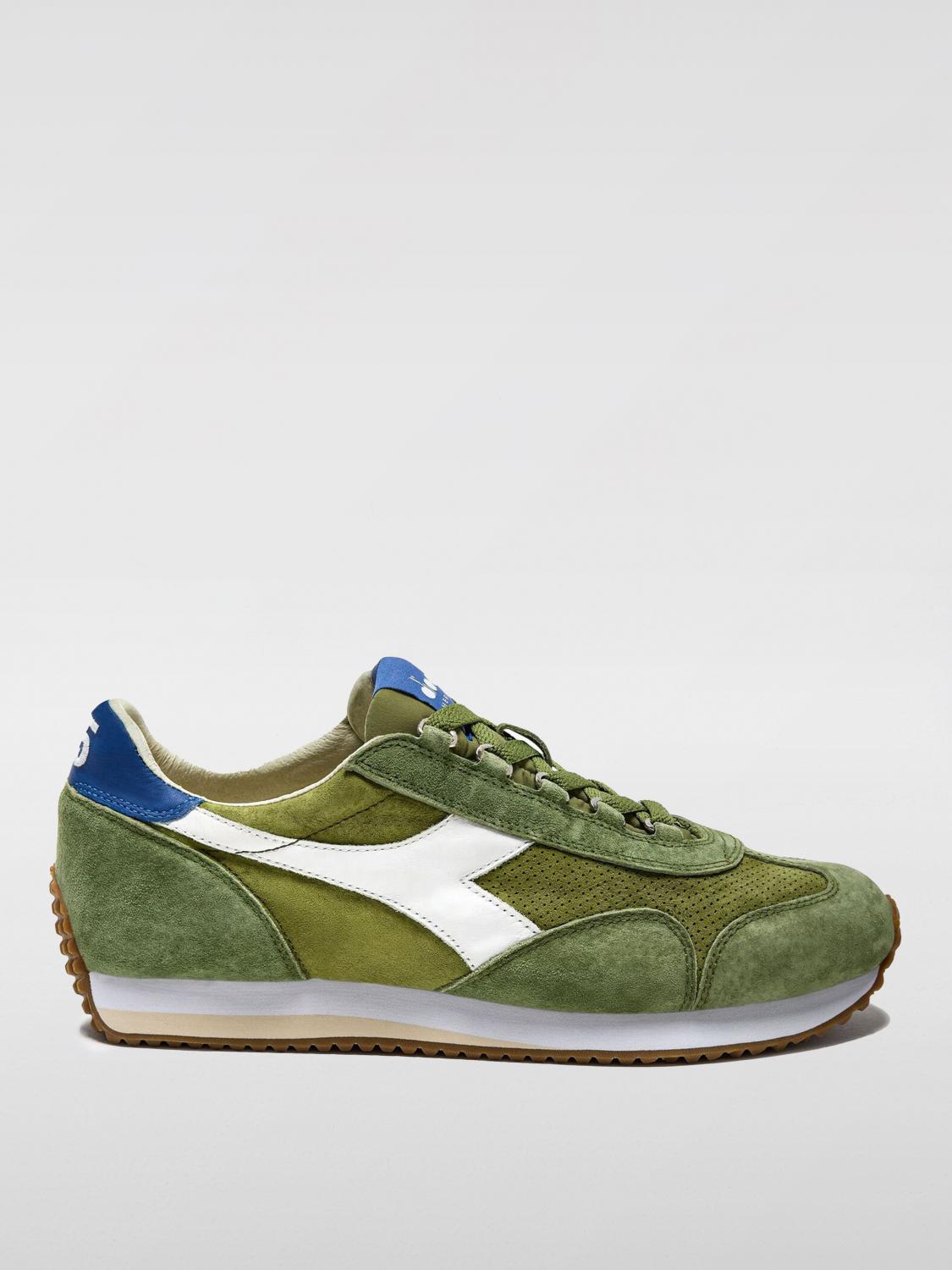 DIADORA HERITAGE SNEAKERS: Sneakers Equipe Suede SW Diadora Heritage in camoscio , Verde - Img 1