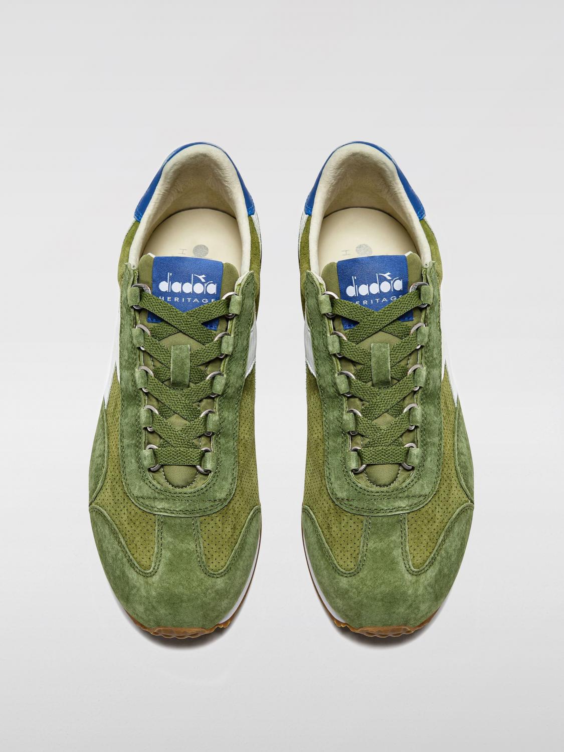 DIADORA HERITAGE SNEAKERS: Sneakers Equipe Suede SW Diadora Heritage in camoscio , Verde - Img 5