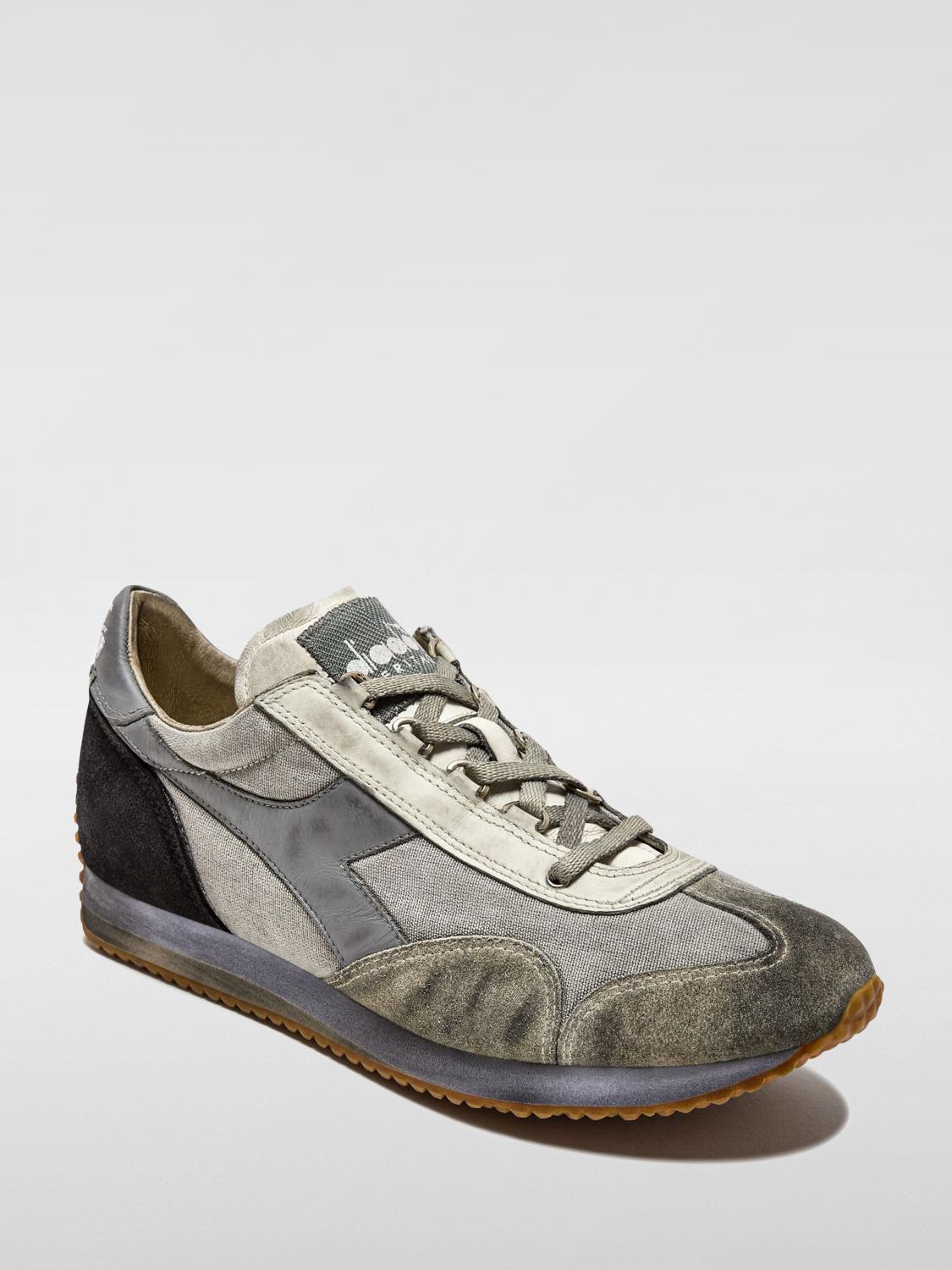 DIADORA HERITAGE SNEAKERS: Sneakers Equipe Dirty SW Evo Diadora Heritage in camoscio e canvas, Bianco - Img 2