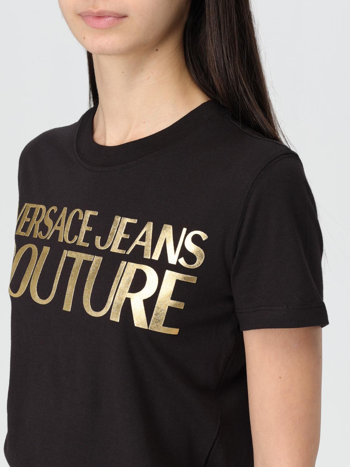 VERSACE JEANS COUTURE T-SHIRT: T-shirt woman Versace Jeans Couture, Black - Img 3