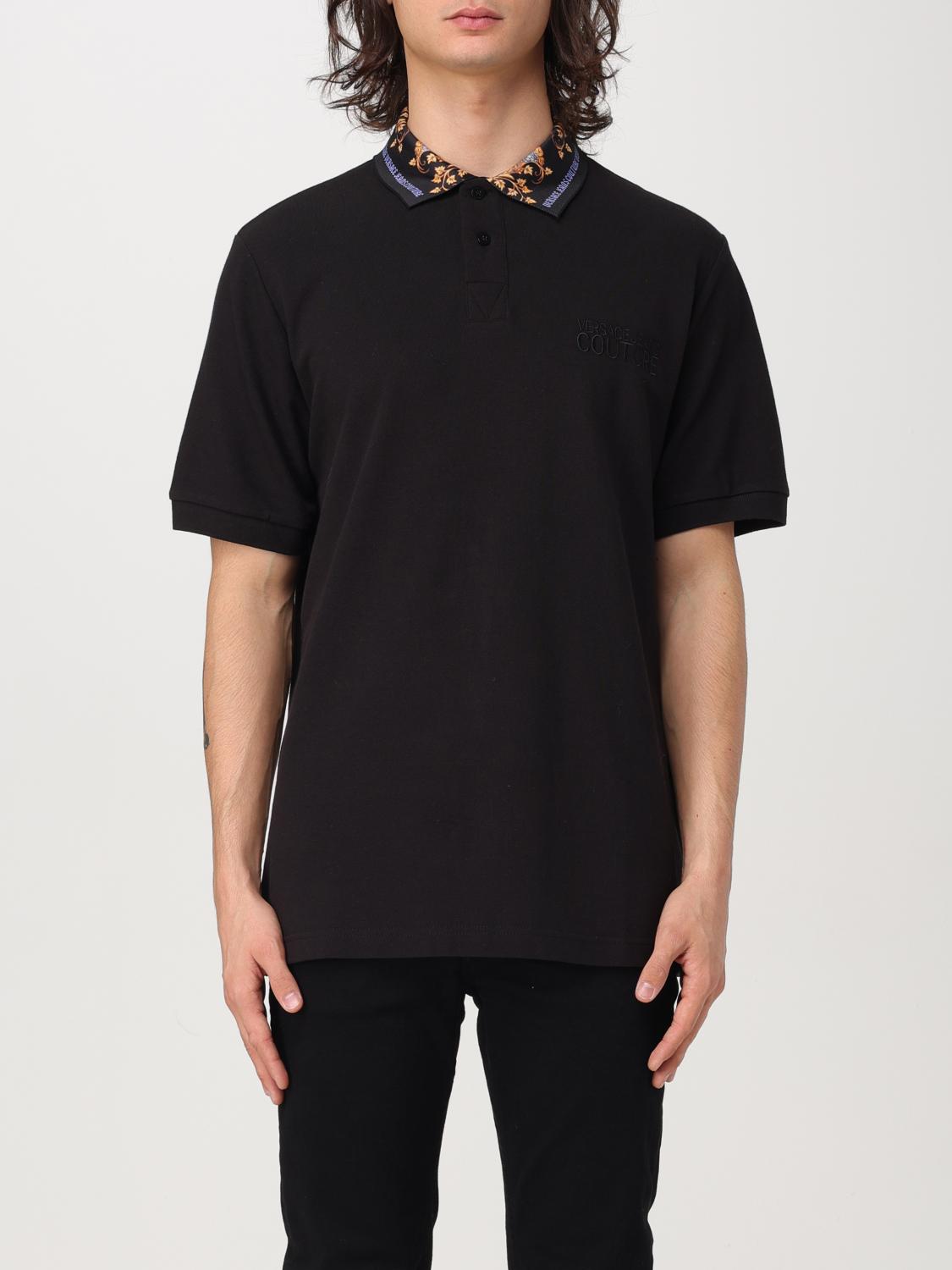 VERSACE JEANS COUTURE POLO SHIRT: Polo shirt men Versace Jeans Couture, Black - Img 1