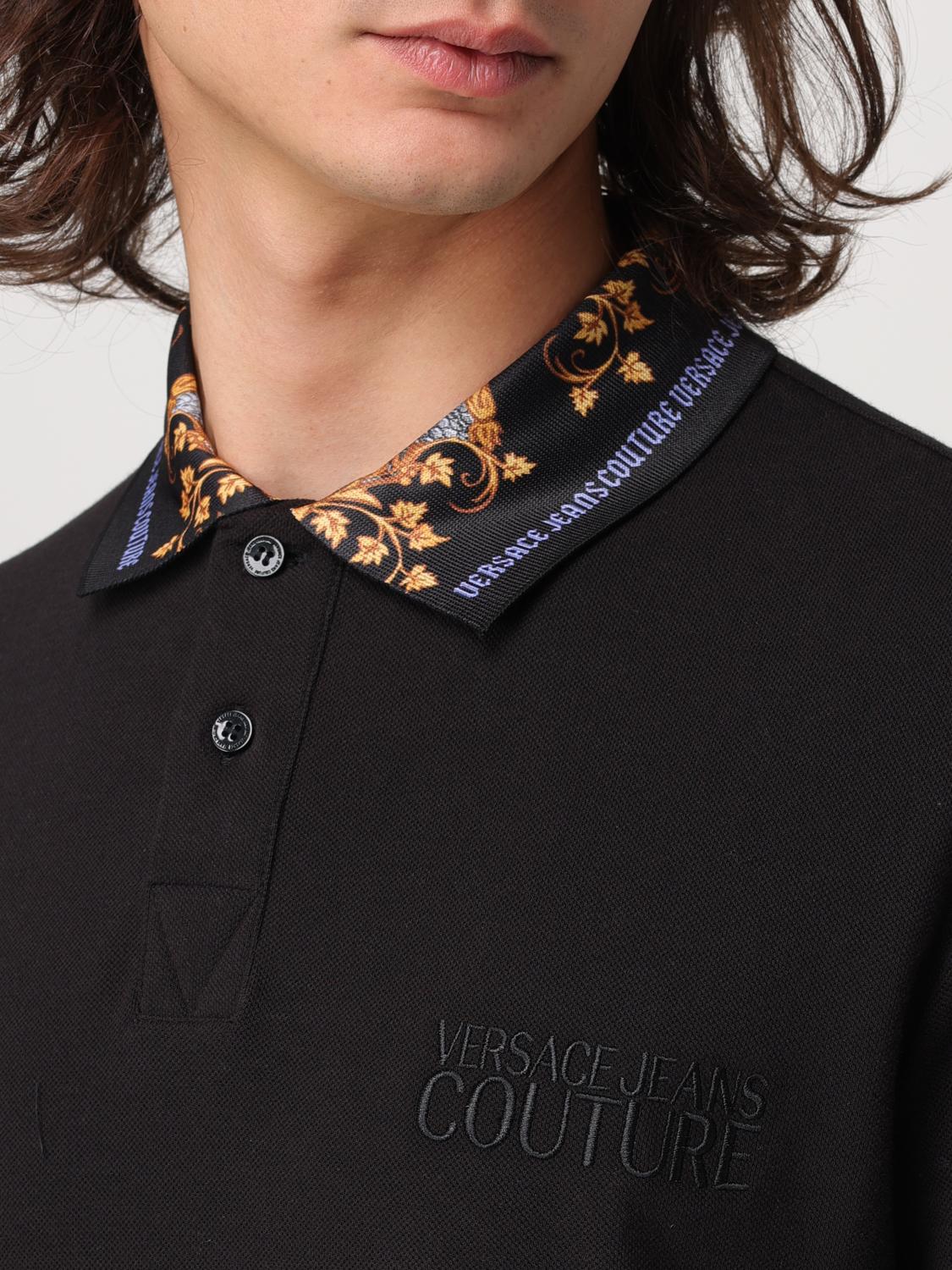 VERSACE JEANS COUTURE POLO SHIRT: Polo shirt men Versace Jeans Couture, Black - Img 3