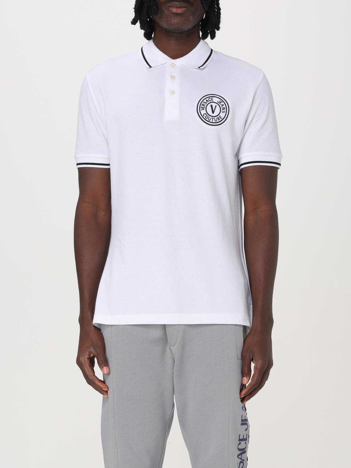 VERSACE JEANS COUTURE POLO: Polo hombre Versace Jeans Couture, Blanco - Img 1