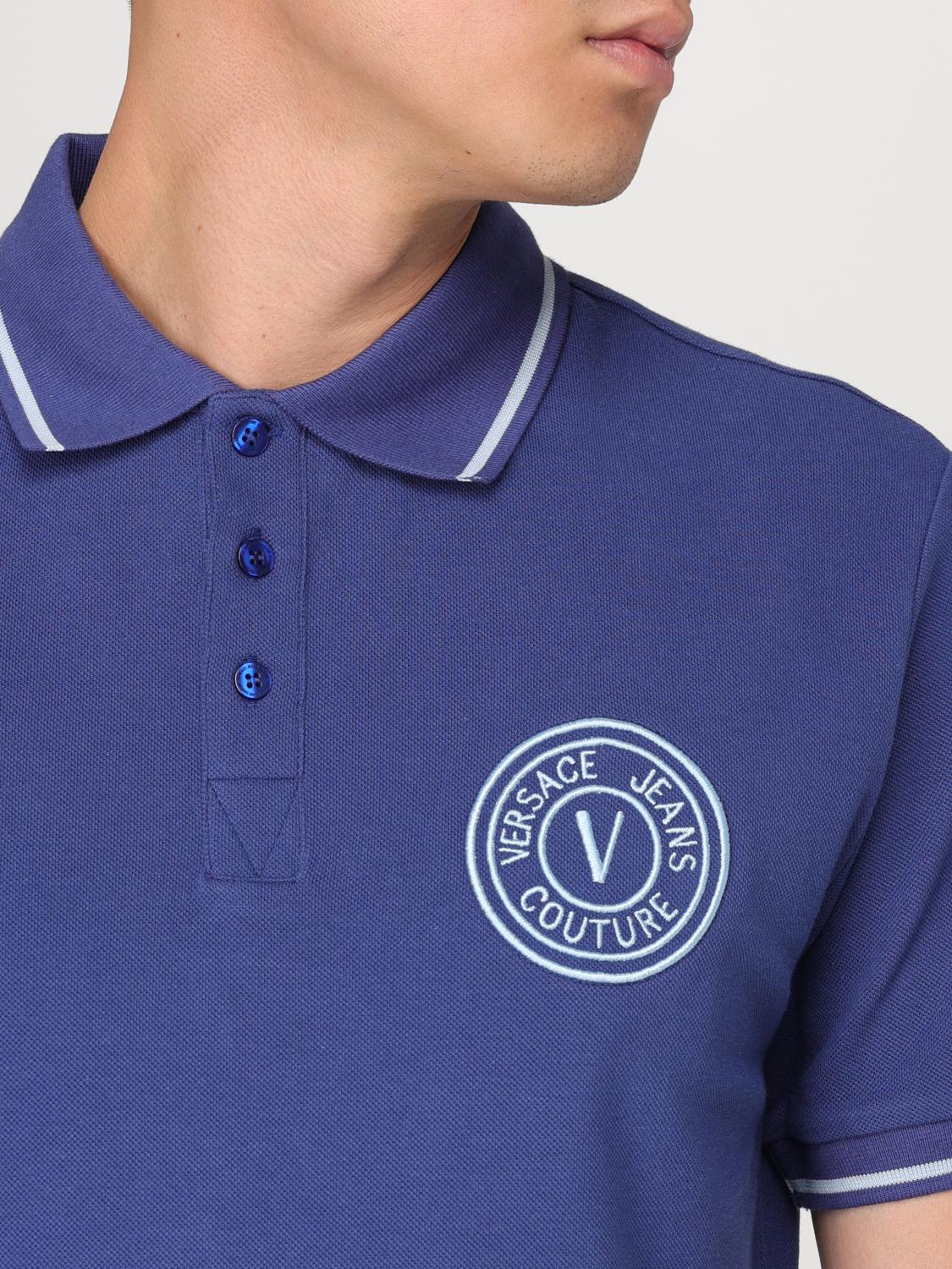 VERSACE JEANS COUTURE POLO: Polo hombre Versace Jeans Couture, Azul Oscuro - Img 3