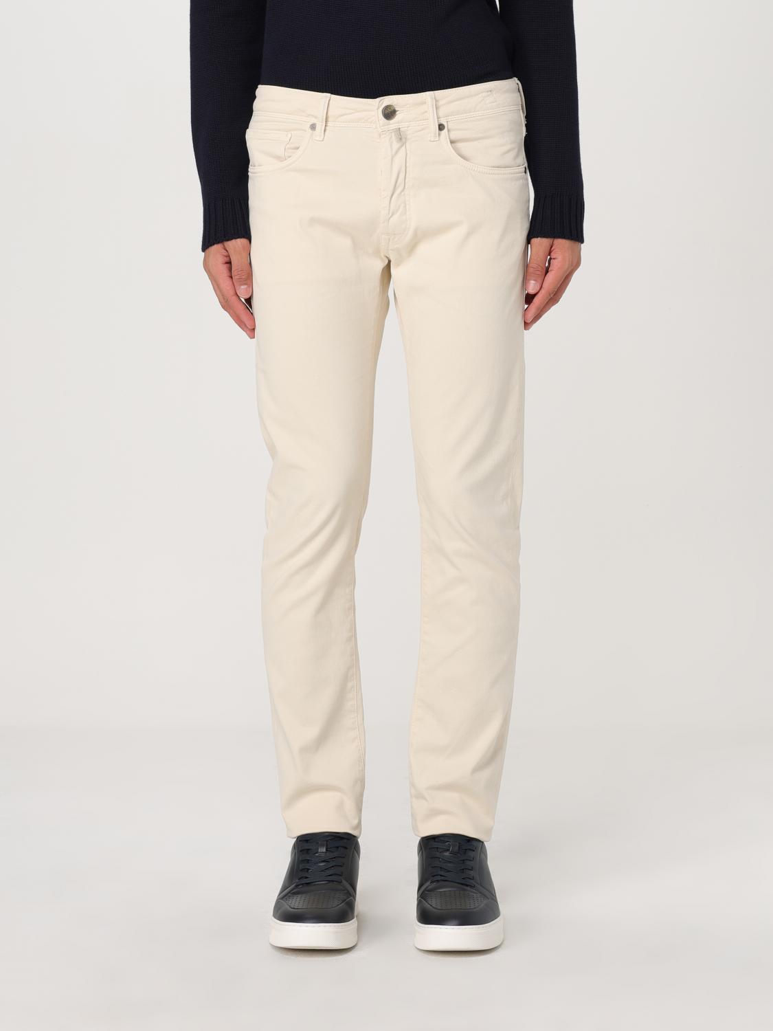 INCOTEX JEANS: Jeans homme Incotex, Crème - Img 1