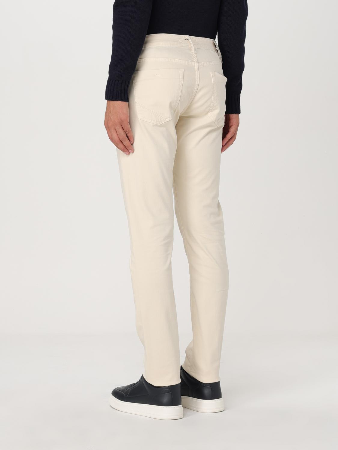 INCOTEX JEANS: Jeans homme Incotex, Crème - Img 2