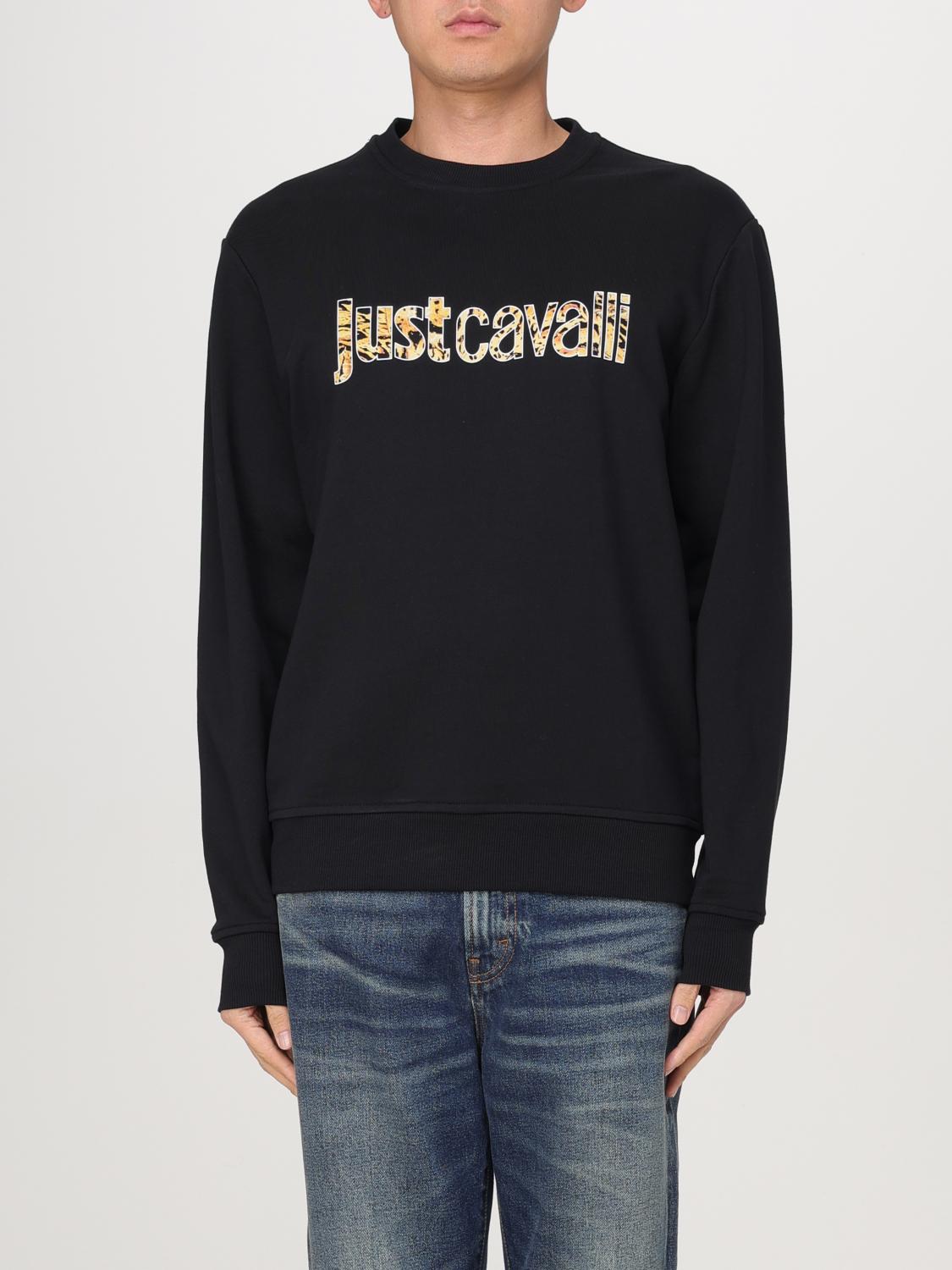 JUST CAVALLI FELPA: Felpa Just Cavalli in cotone con logo , Nero - Img 1