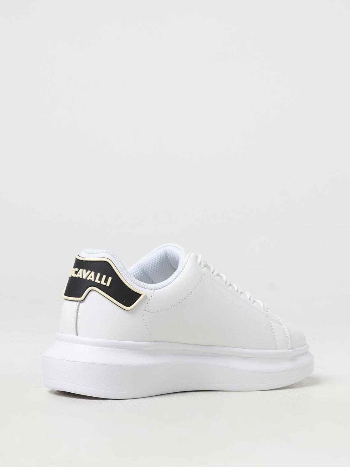 JUST CAVALLI SNEAKERS: Sneakers Just Cavalli in pelle, Bianco - Img 3