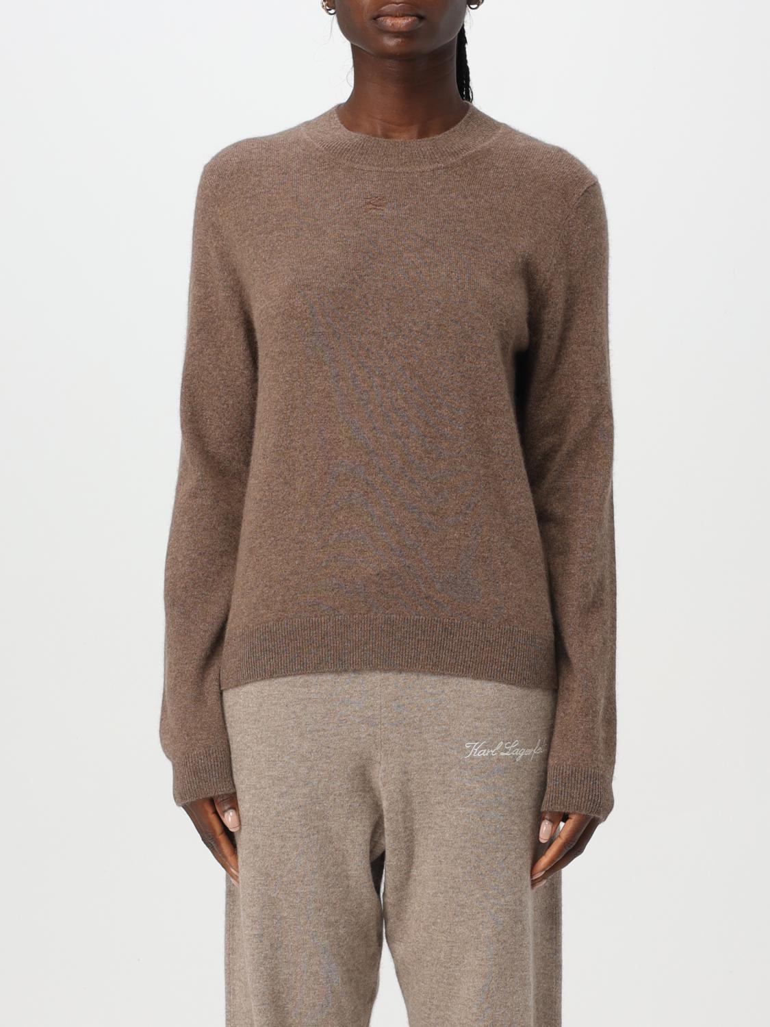 KARL LAGERFELD MAGLIA: Pullover Karl Lagerfeld in cotone organico , Beige - Img 1