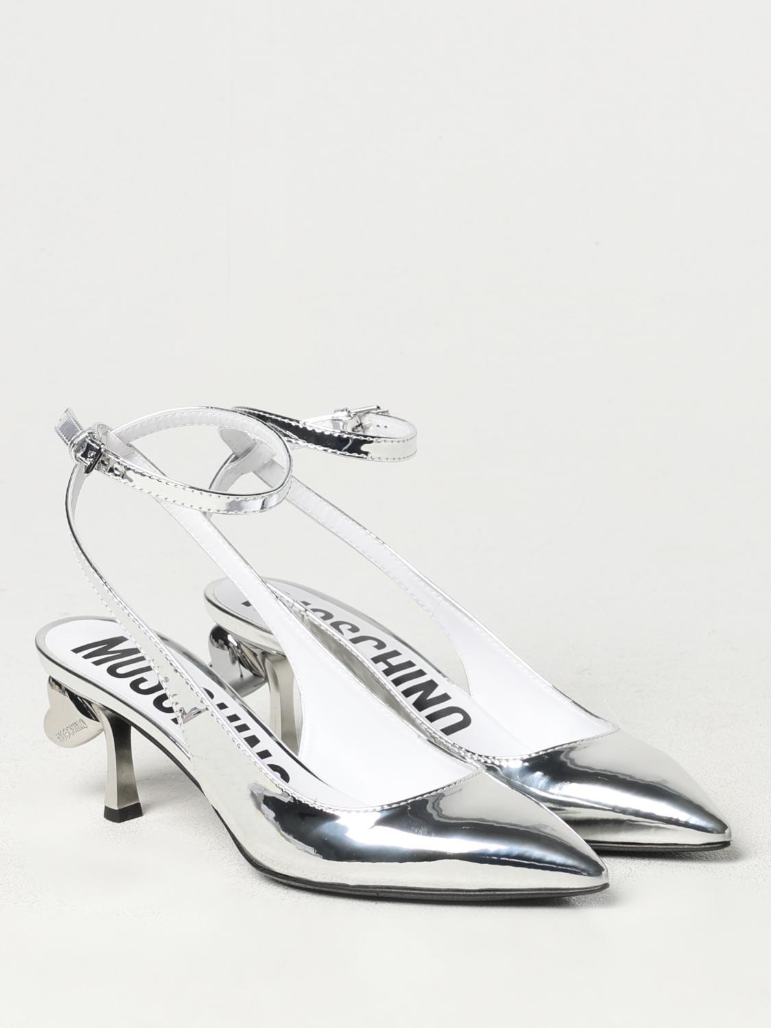 MOSCHINO COUTURE HIGH HEEL SHOES: High heel shoes woman Moschino Couture, Silver - Img 2