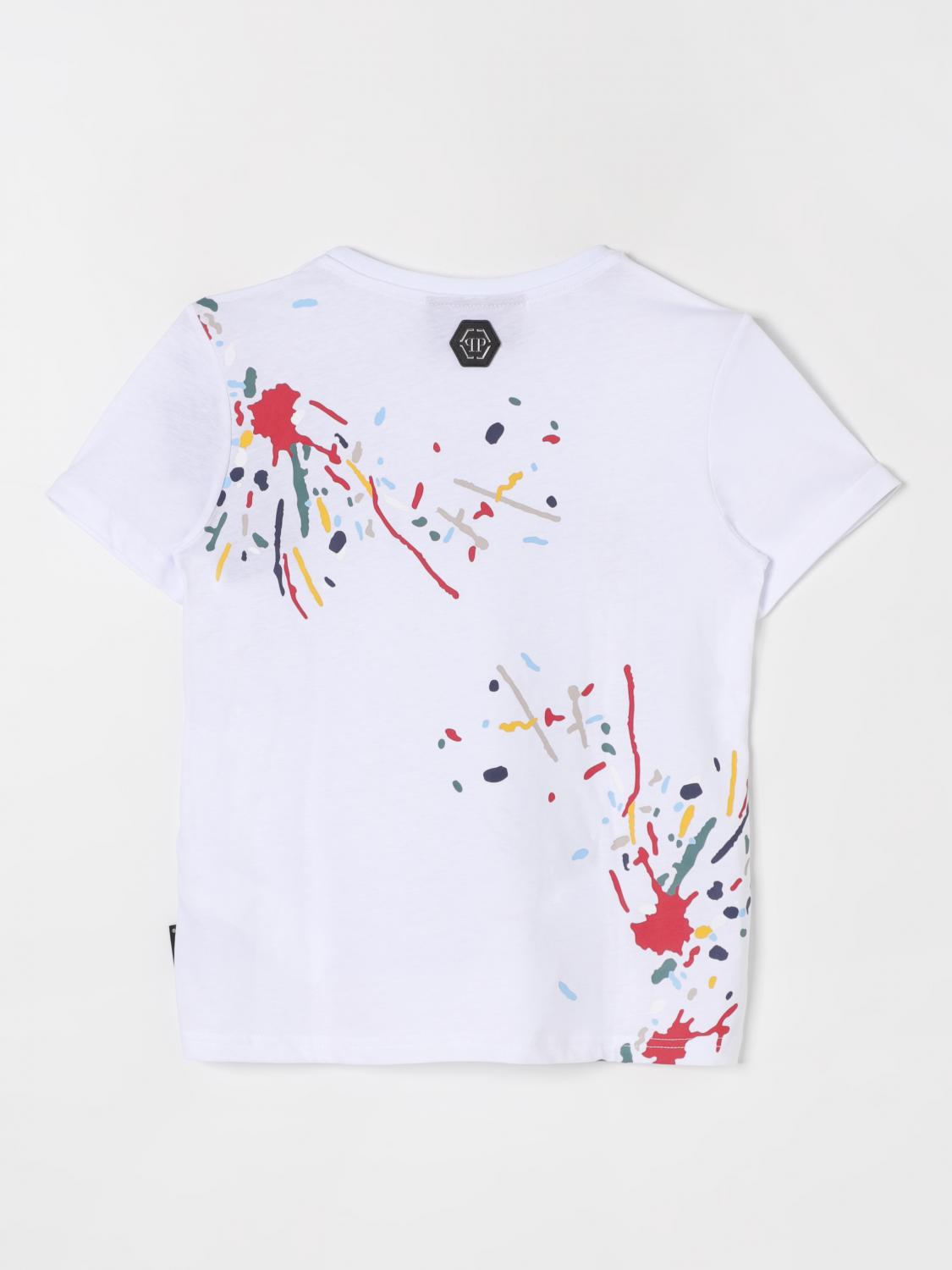 PHILIPP PLEIN Tシャツ: Tシャツ ボーイ Philipp Plein, ホワイト - Img 2