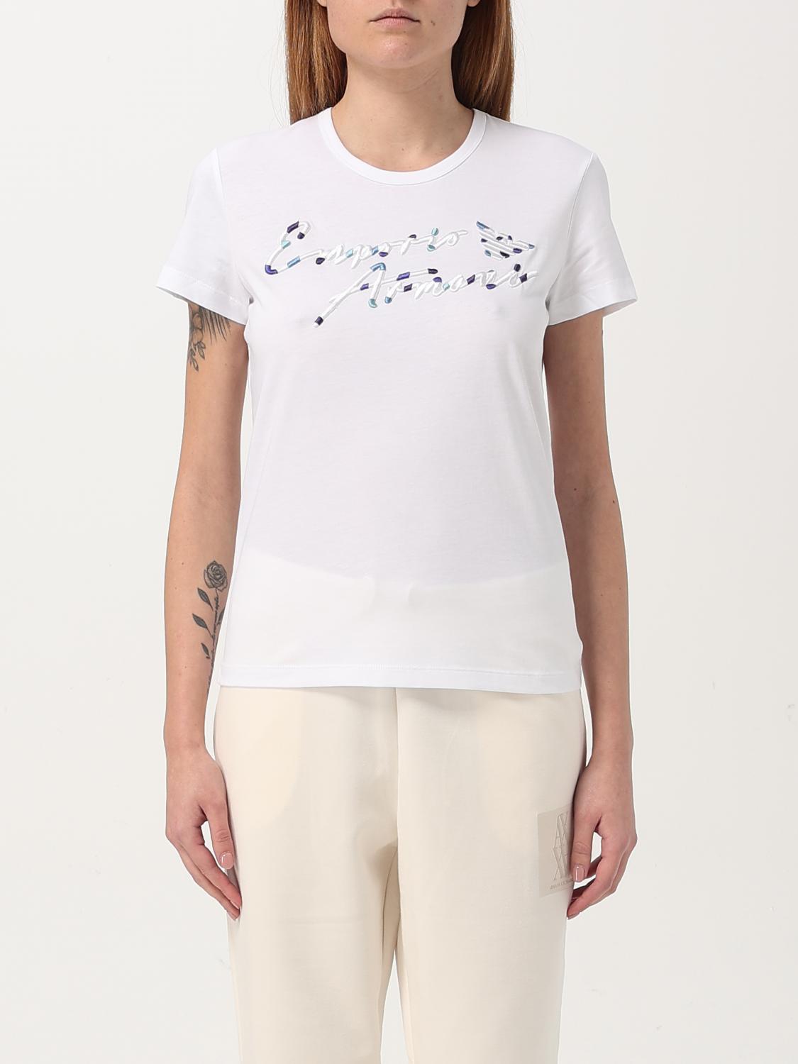 EMPORIO ARMANI T-SHIRT: T-shirt woman Emporio Armani, White - Img 1