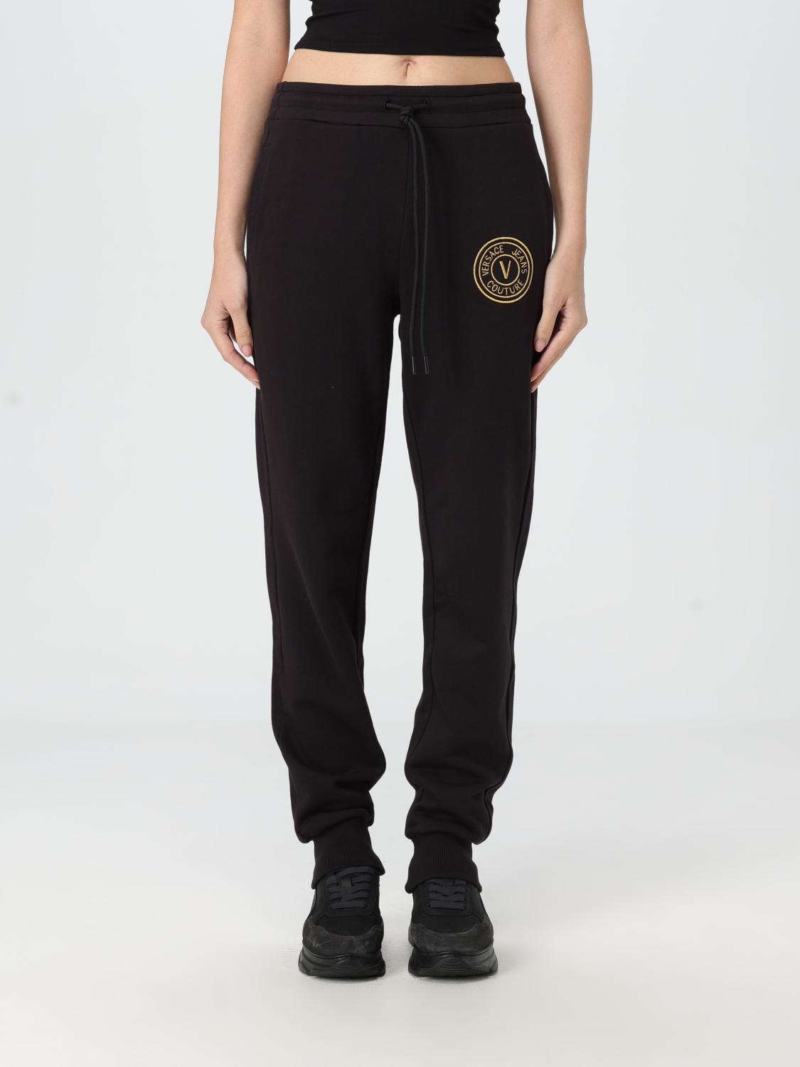 VERSACE JEANS COUTURE 팬츠: 팬츠 여성 Versace Jeans Couture, 블랙 - Img 1