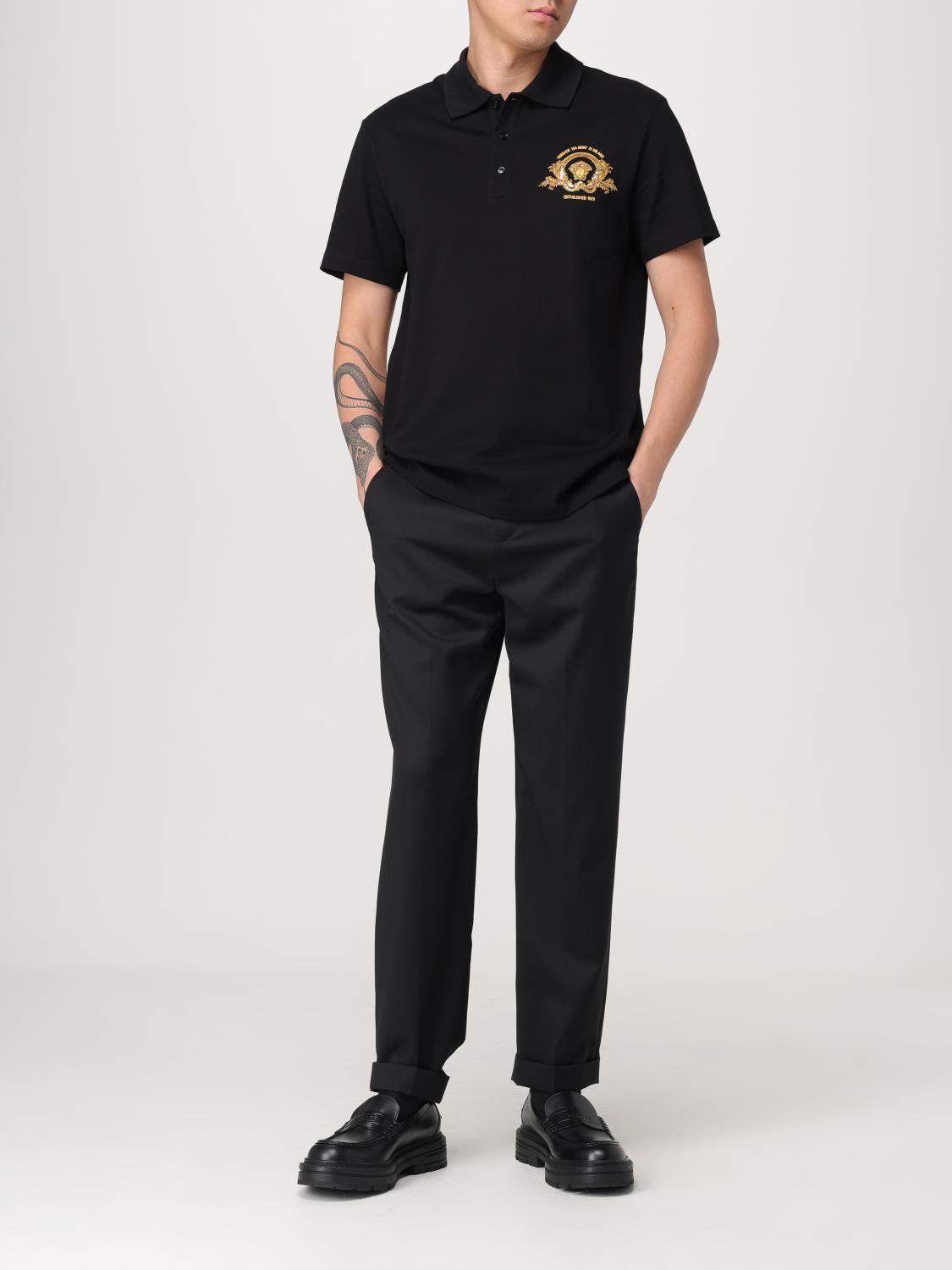 VERSACE POLO SHIRT: Polo shirt men Versace, Black - Img 2