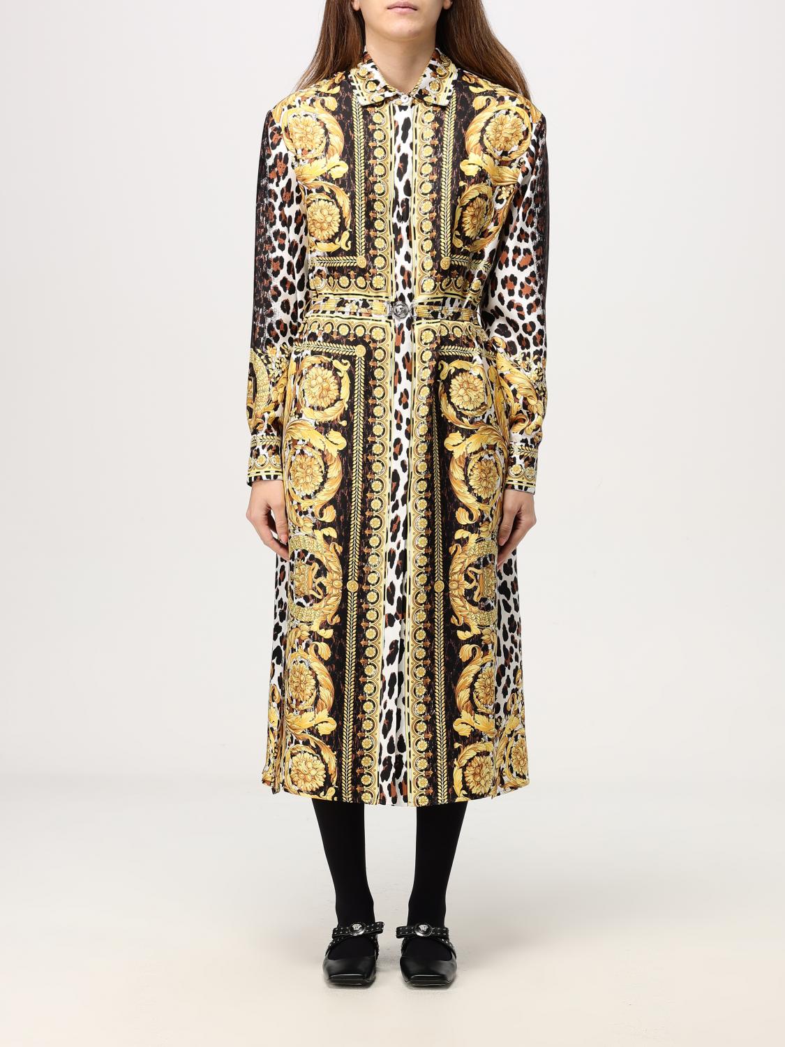 VERSACE DRESS: Dress woman Versace, Gold - Img 1