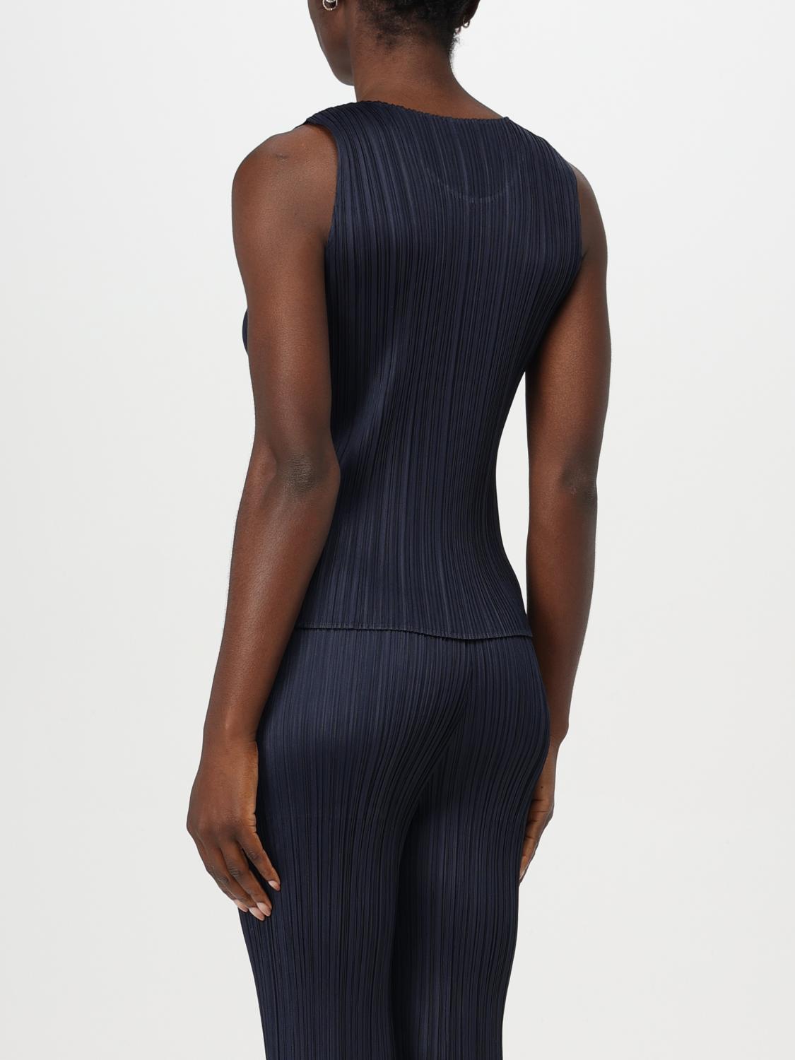 PLEATS PLEASE ISSEY MIYAKE TOP: Top mujer Pleats Please Issey Miyake, Azul Oscuro - Img 3