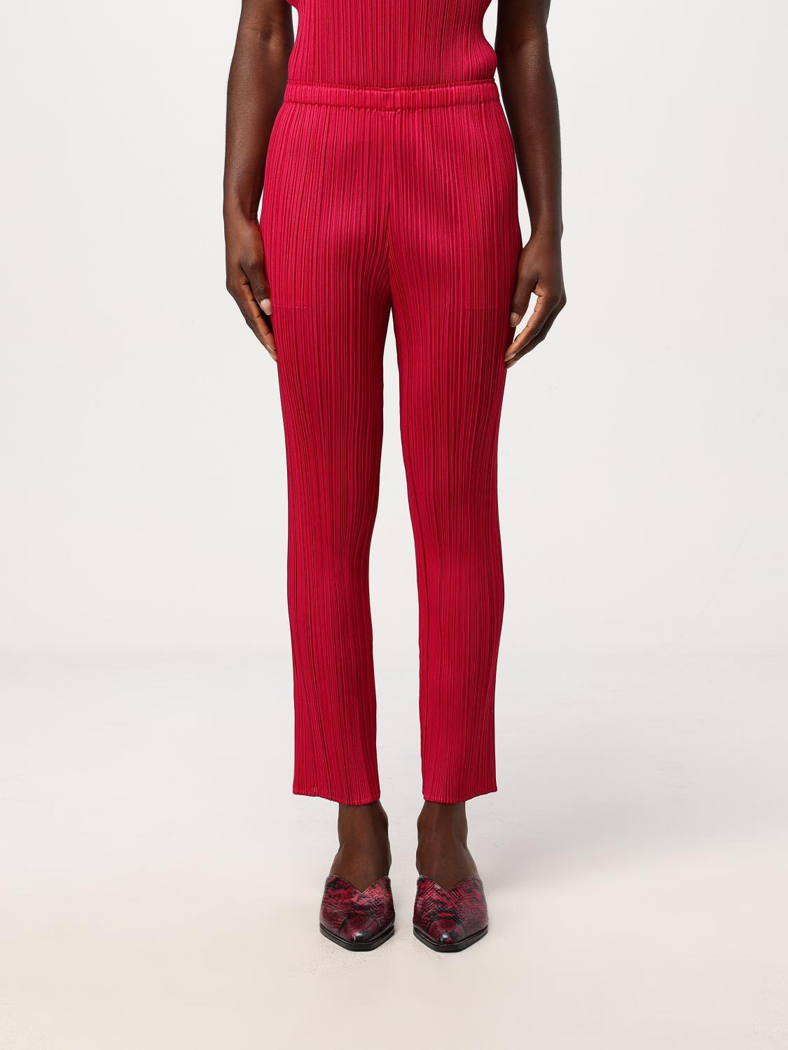 PLEATS PLEASE ISSEY MIYAKE PANTALÓN: Jersey mujer Pleats Please Issey Miyake, Rojo - Img 1