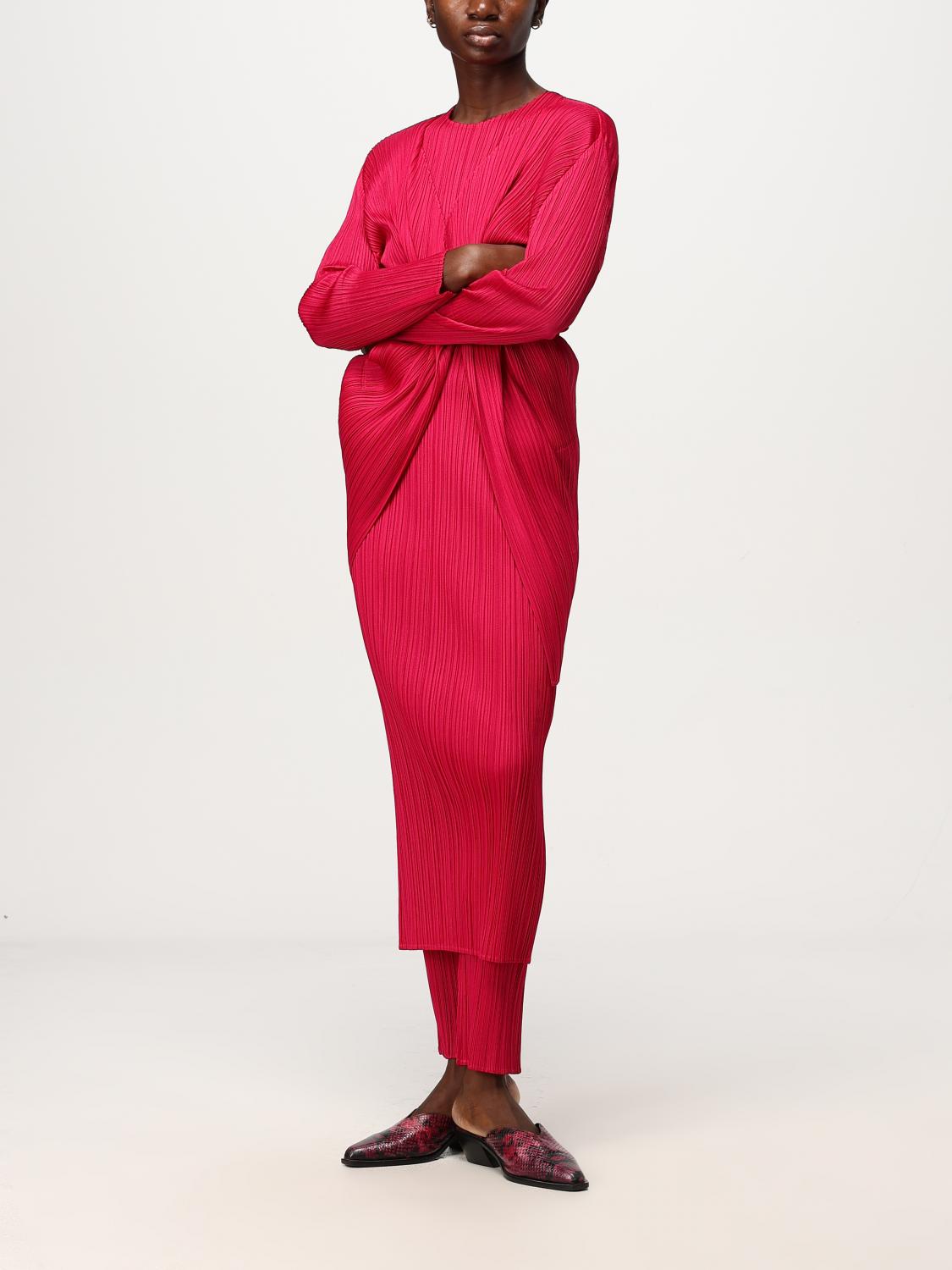 PLEATS PLEASE ISSEY MIYAKE PANTALÓN: Jersey mujer Pleats Please Issey Miyake, Rojo - Img 2