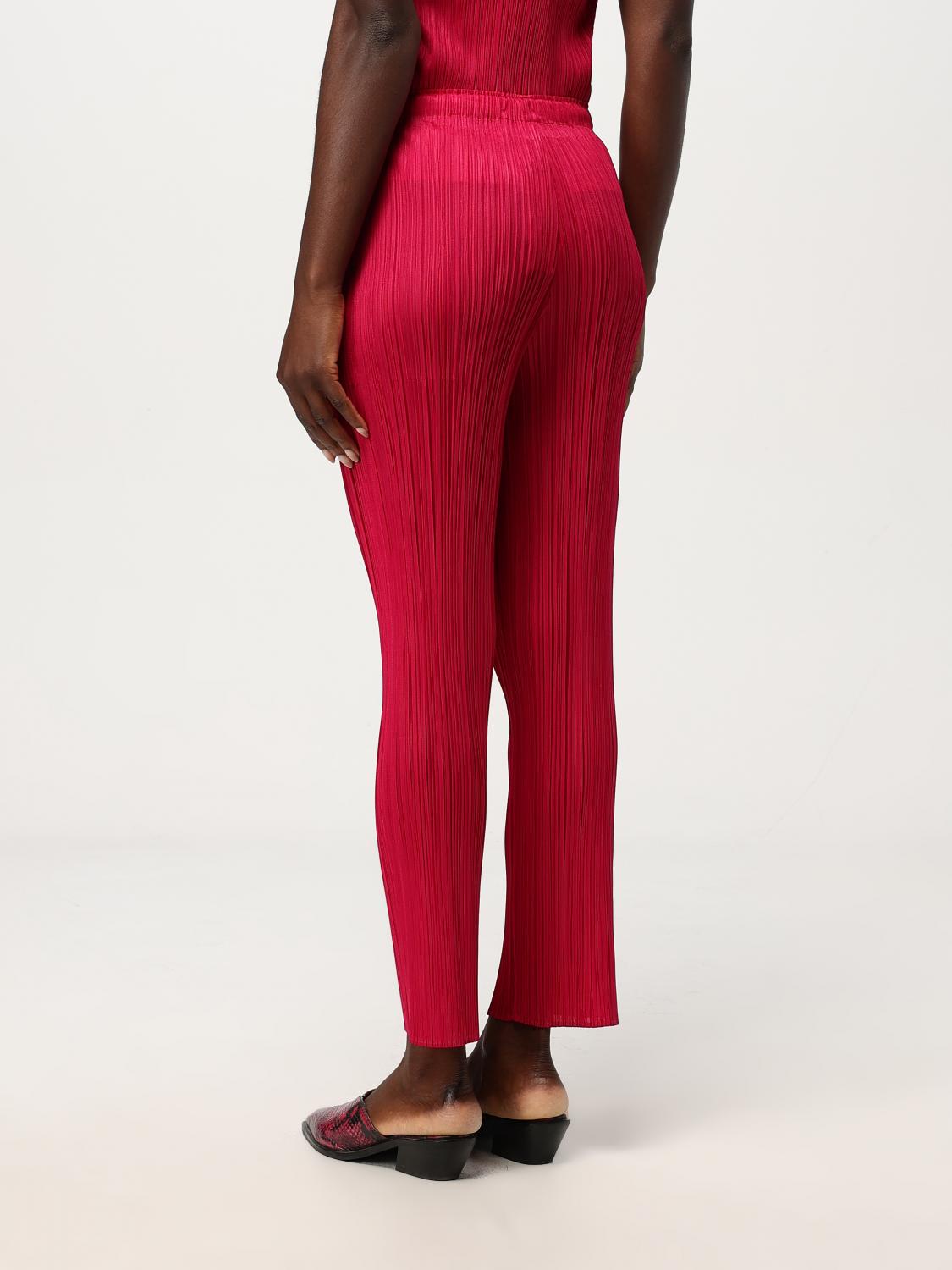 PLEATS PLEASE ISSEY MIYAKE PANTALÓN: Jersey mujer Pleats Please Issey Miyake, Rojo - Img 3